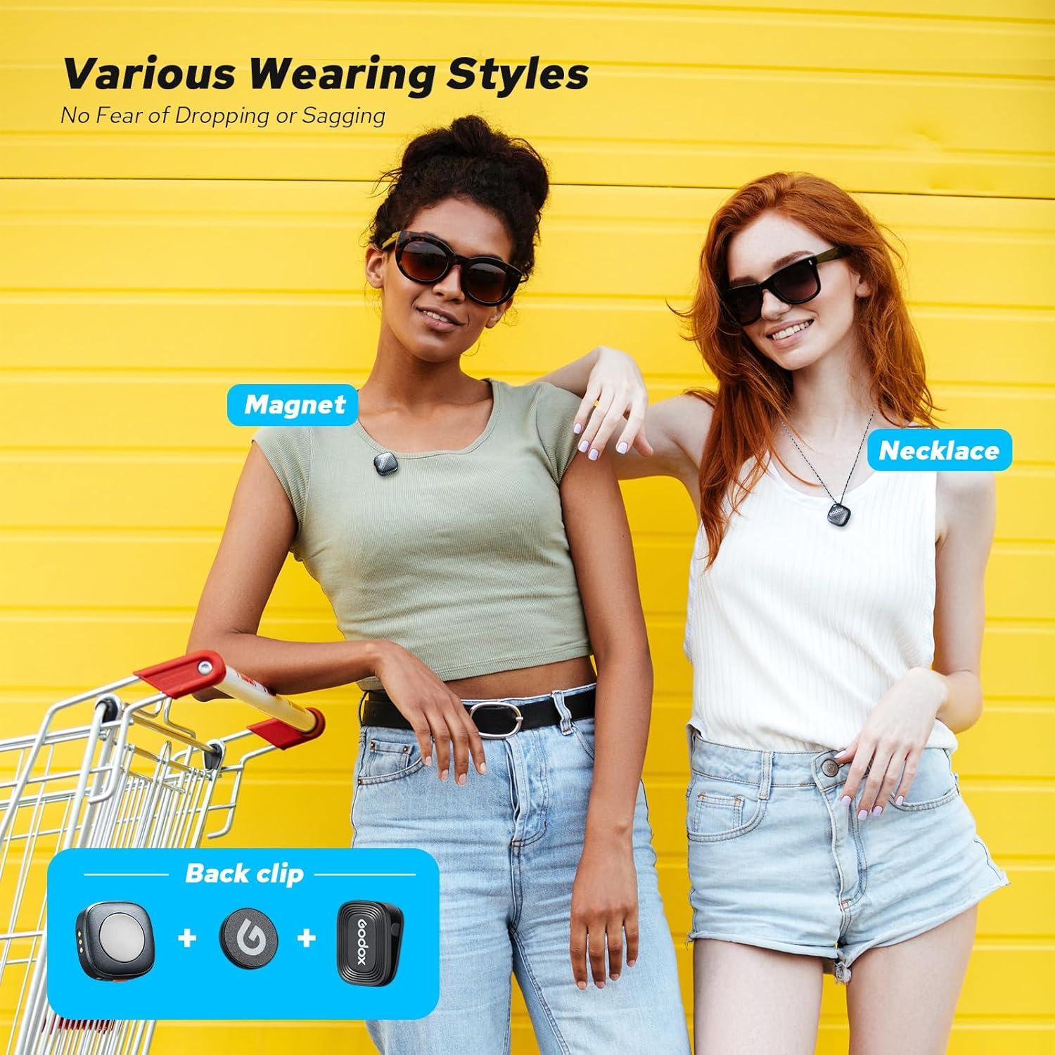 Micrófono Lavalier Inalámbrico Godox Cube-C Kit2 300m 48KHz