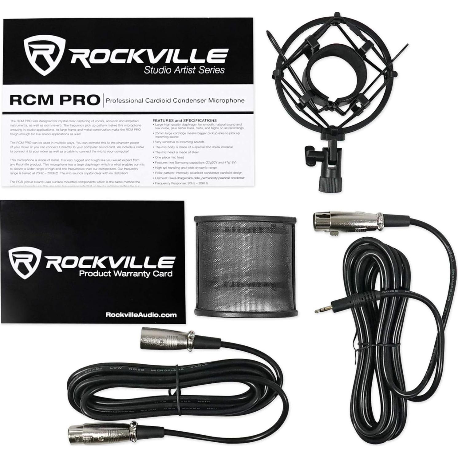 Paquete Streaming Juegos PC Rockville RCM PRO Micrófono Auriculares