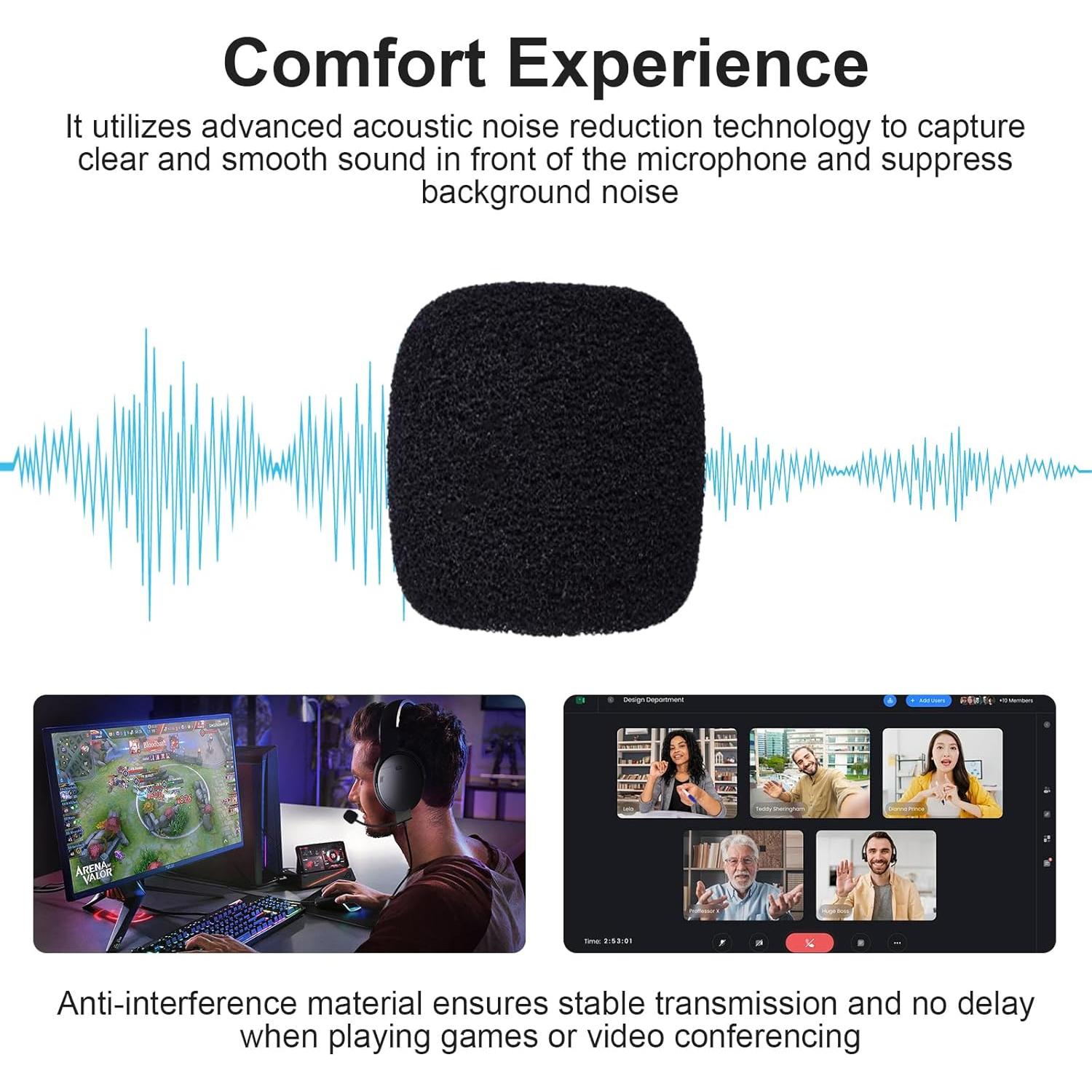 Micrófono Boom Gneinour para Bose QC35 II y QC35, 1.22 m