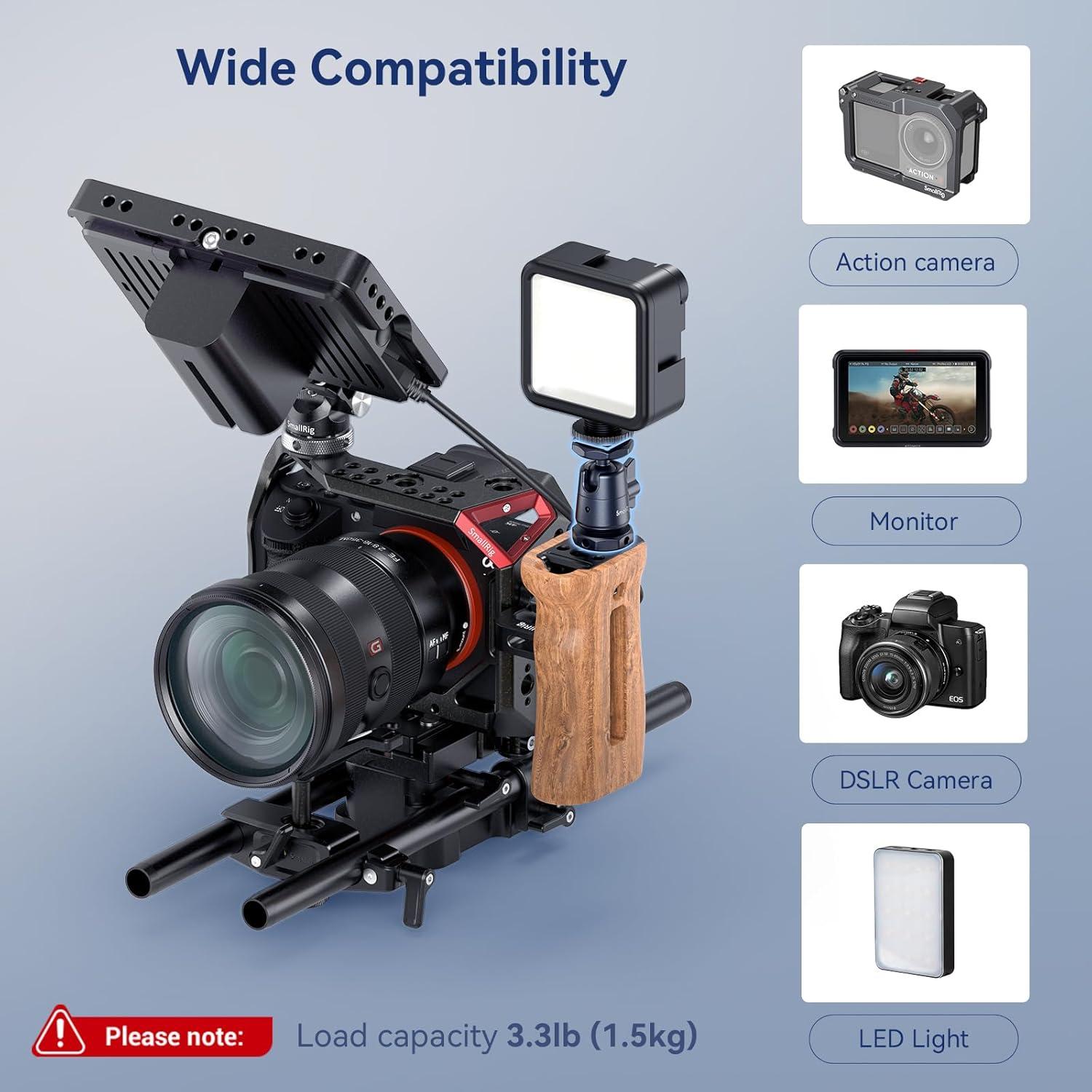 Cabezal de bola mini SmallRig 2948B para trípodes y cámaras