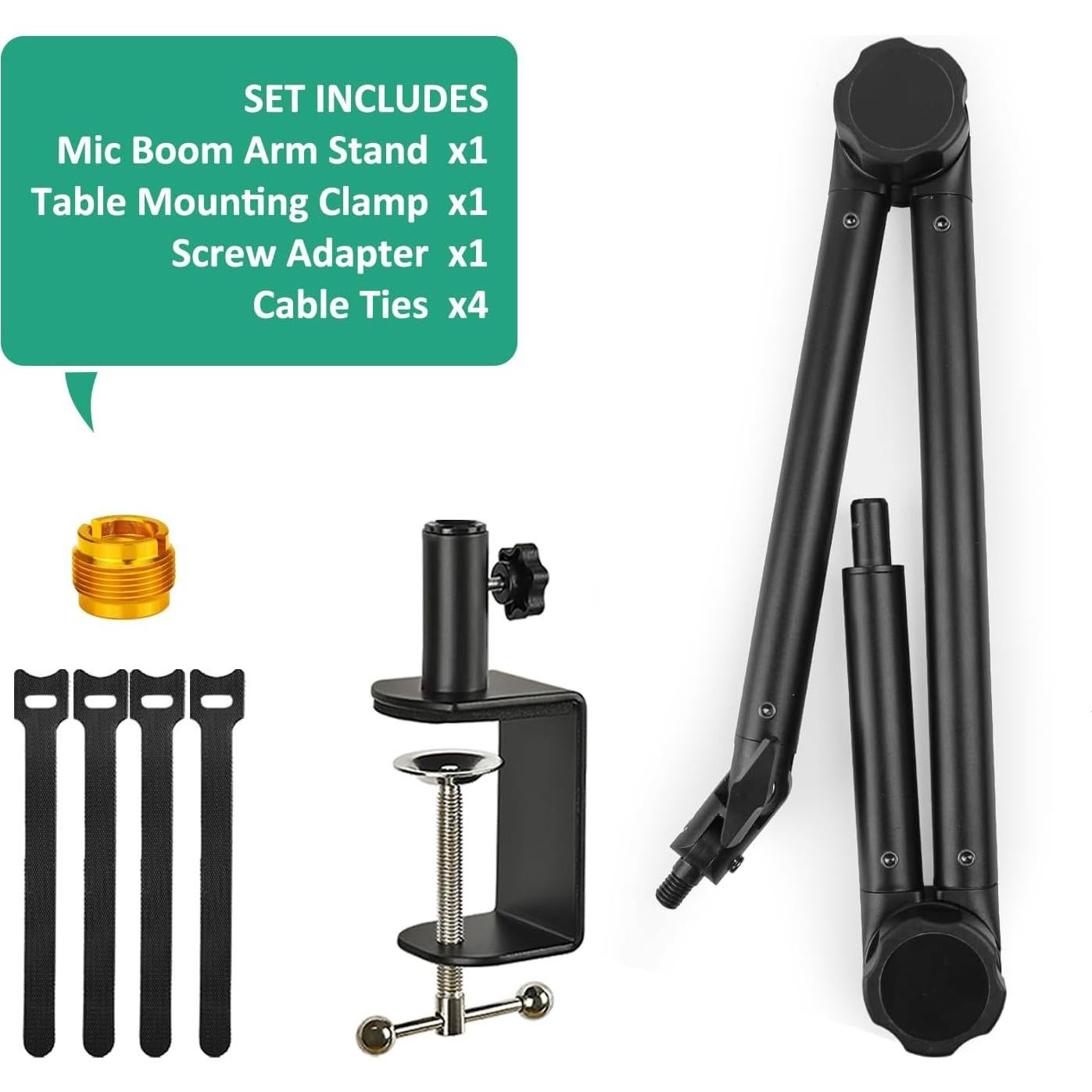 Soporte de Brazo de Micrófono Universal NB38 - Ajustable, 1.3kg