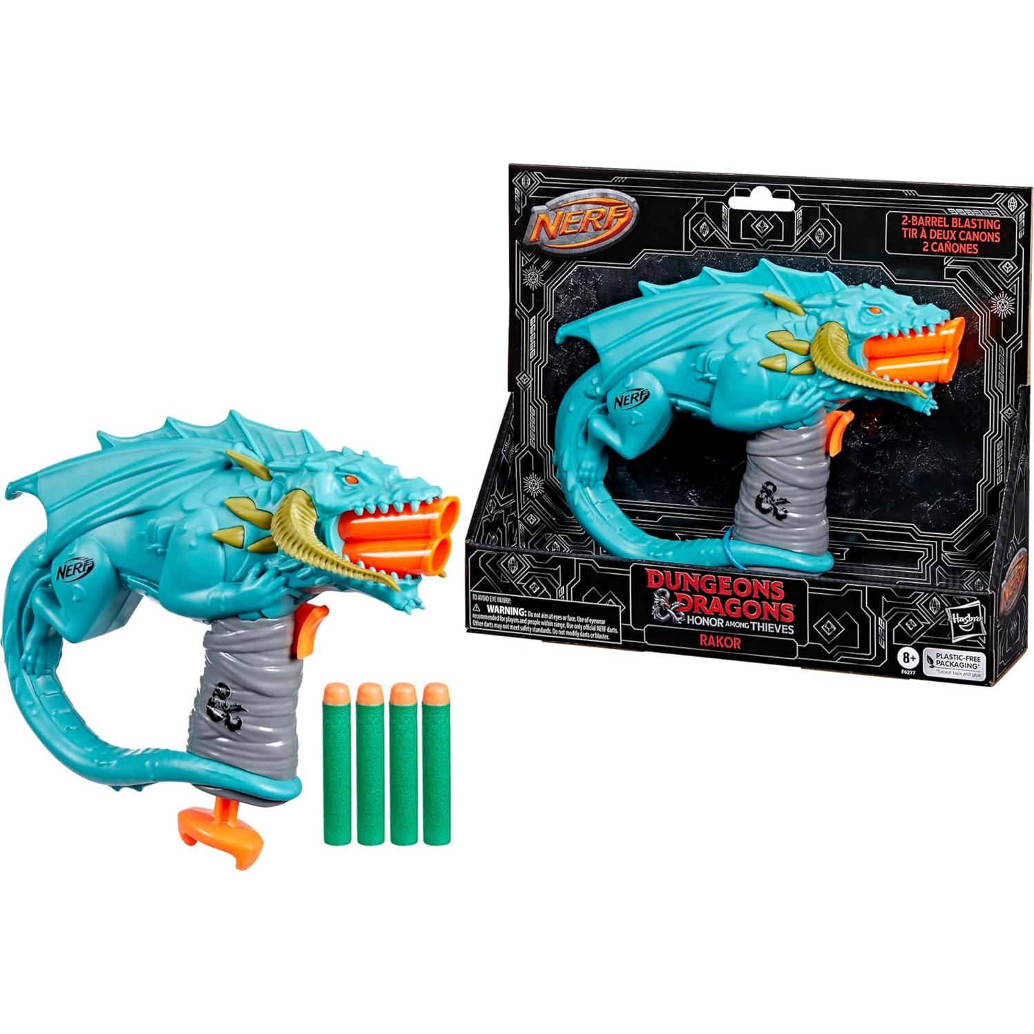 Blaster Nerf Dungeons & Dragons Rakor con 4 dardos Elite