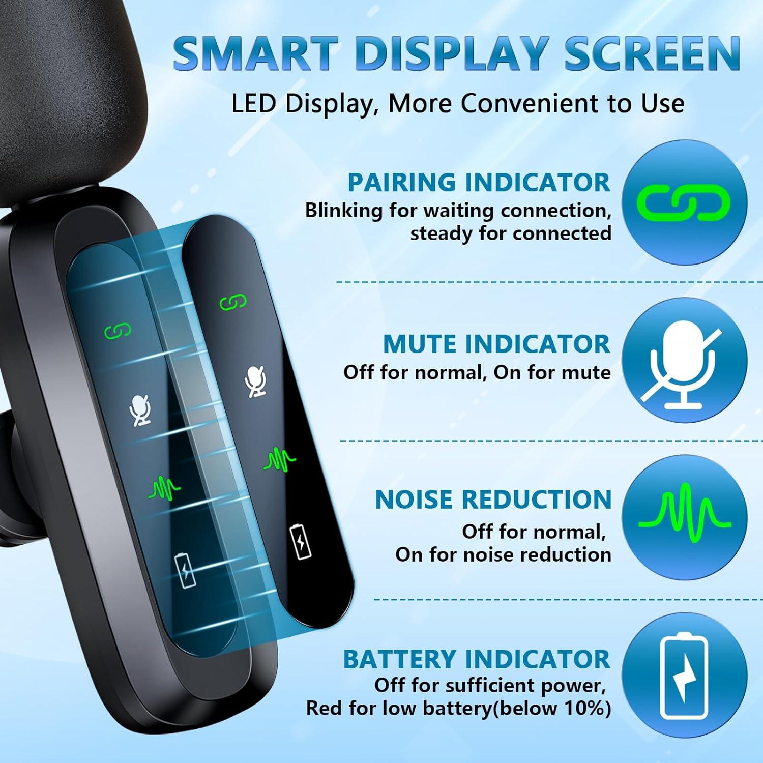 Micrófono Lavalier Inalámbrico USB-C para iPhone 15/16 y Android