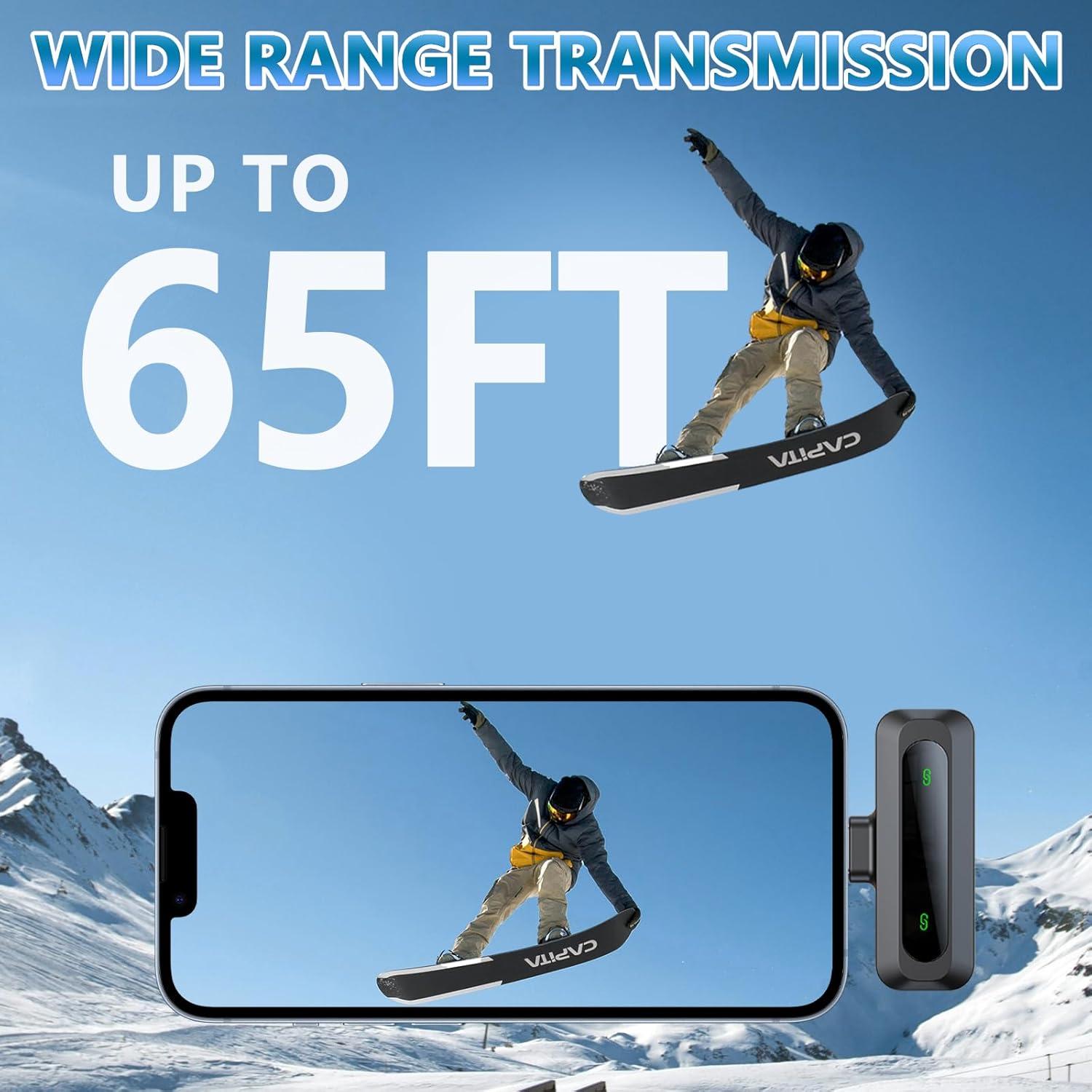 Micrófono Lavalier Inalámbrico USB-C para iPhone 15/16 y Android