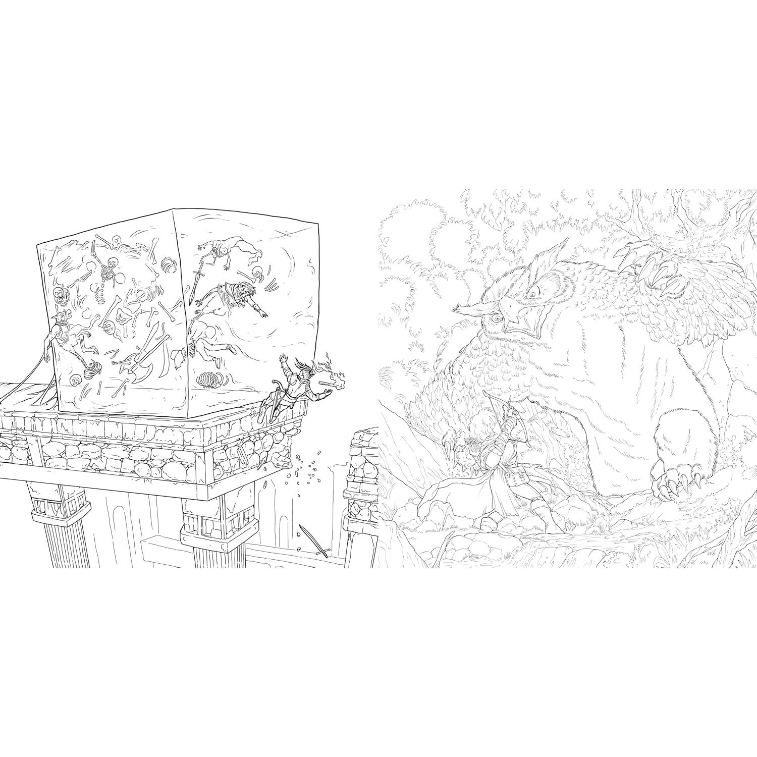 The Dungeons & Dragons Coloring Book: 80 Adventurous Line Drawings