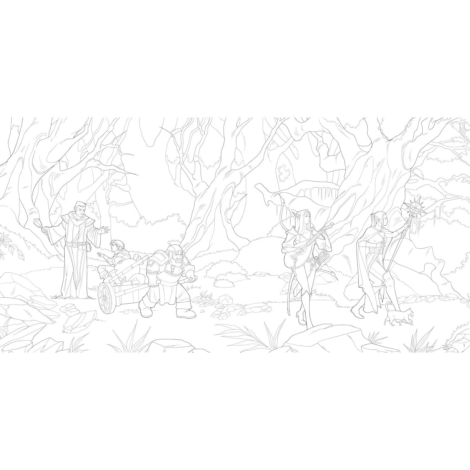 The Dungeons & Dragons Coloring Book: 80 Adventurous Line Drawings