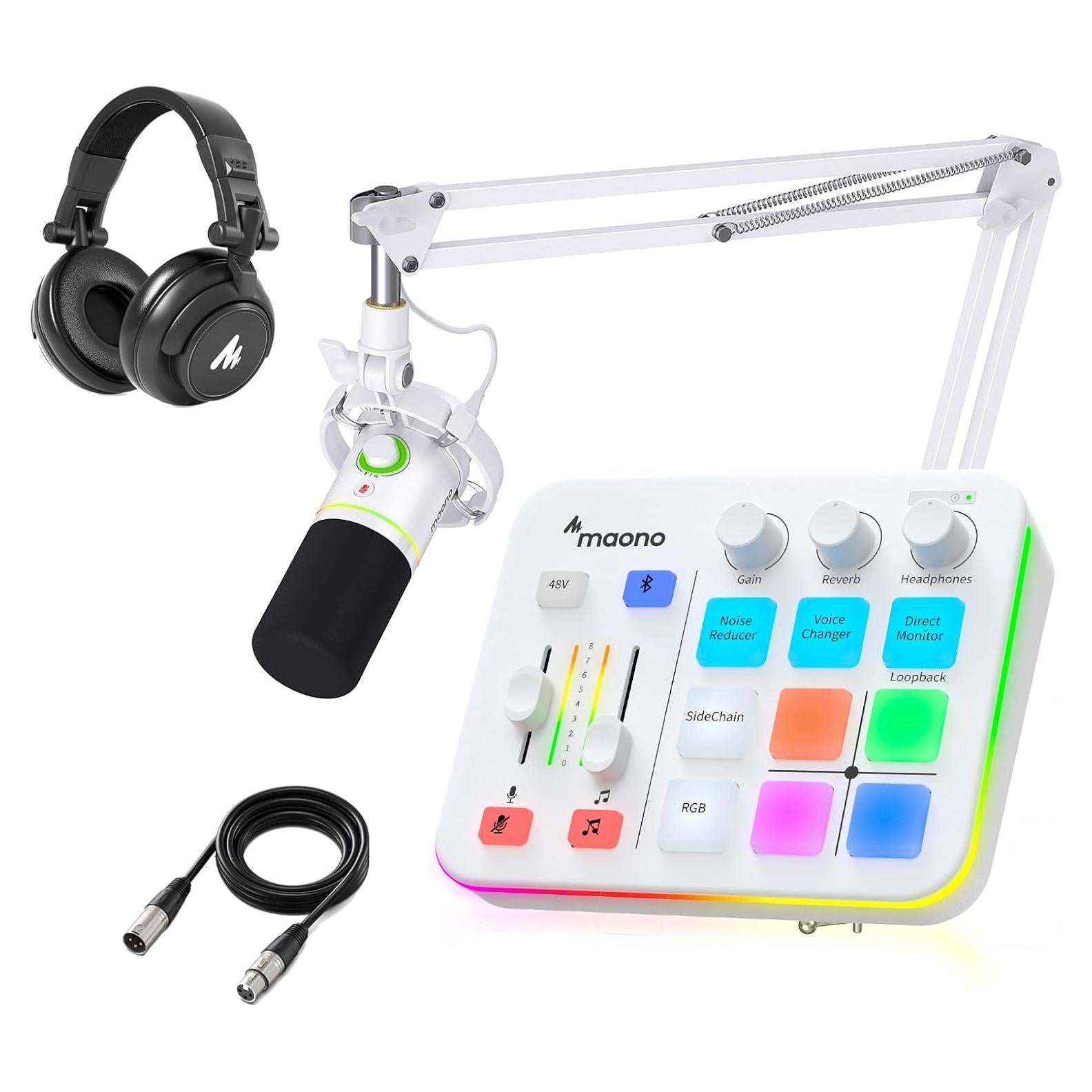 Kit de Streaming MAONOCASTER G1 NEO con Micrófono y Efectos RGB
