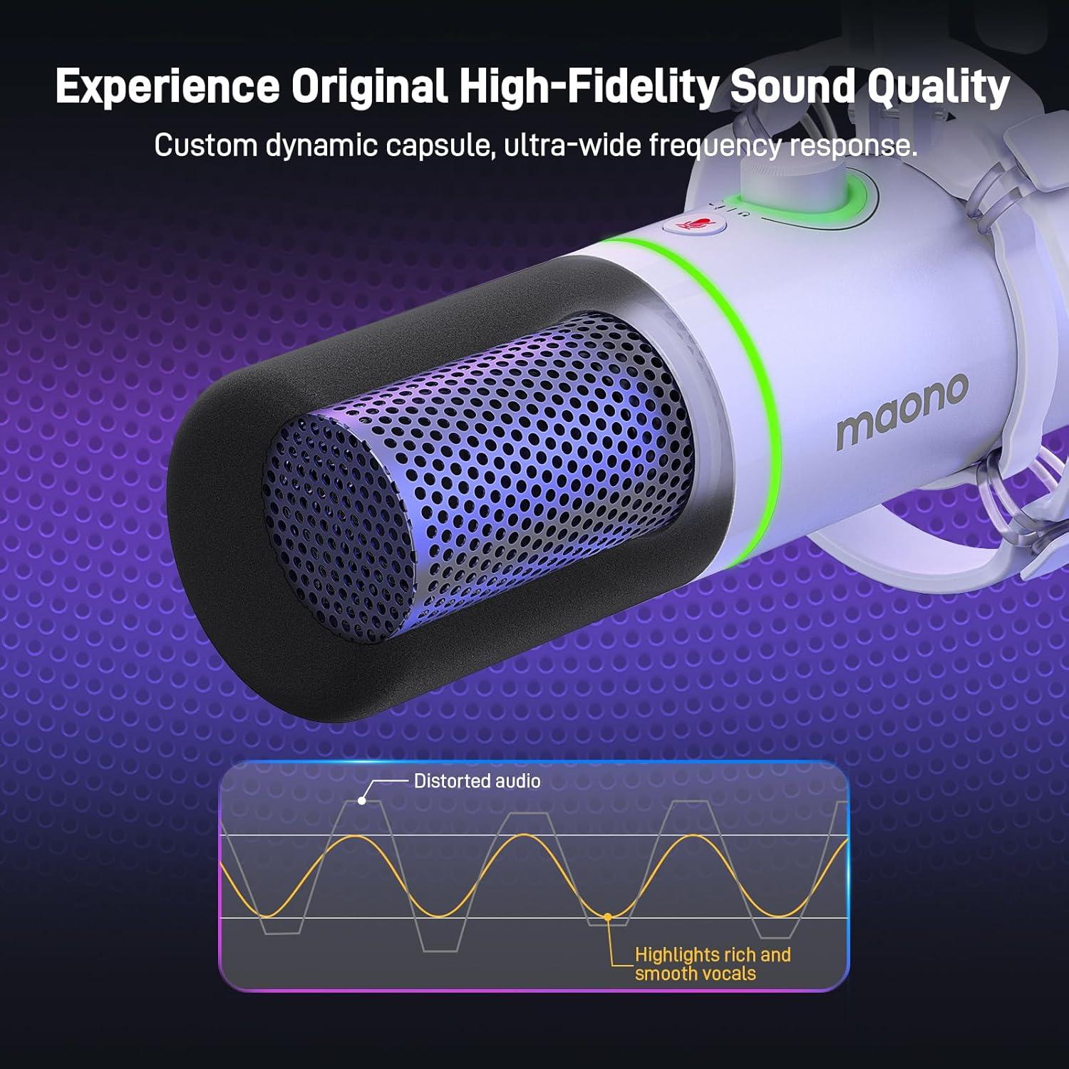 Kit de Streaming MAONOCASTER G1 NEO con Micrófono y Efectos RGB