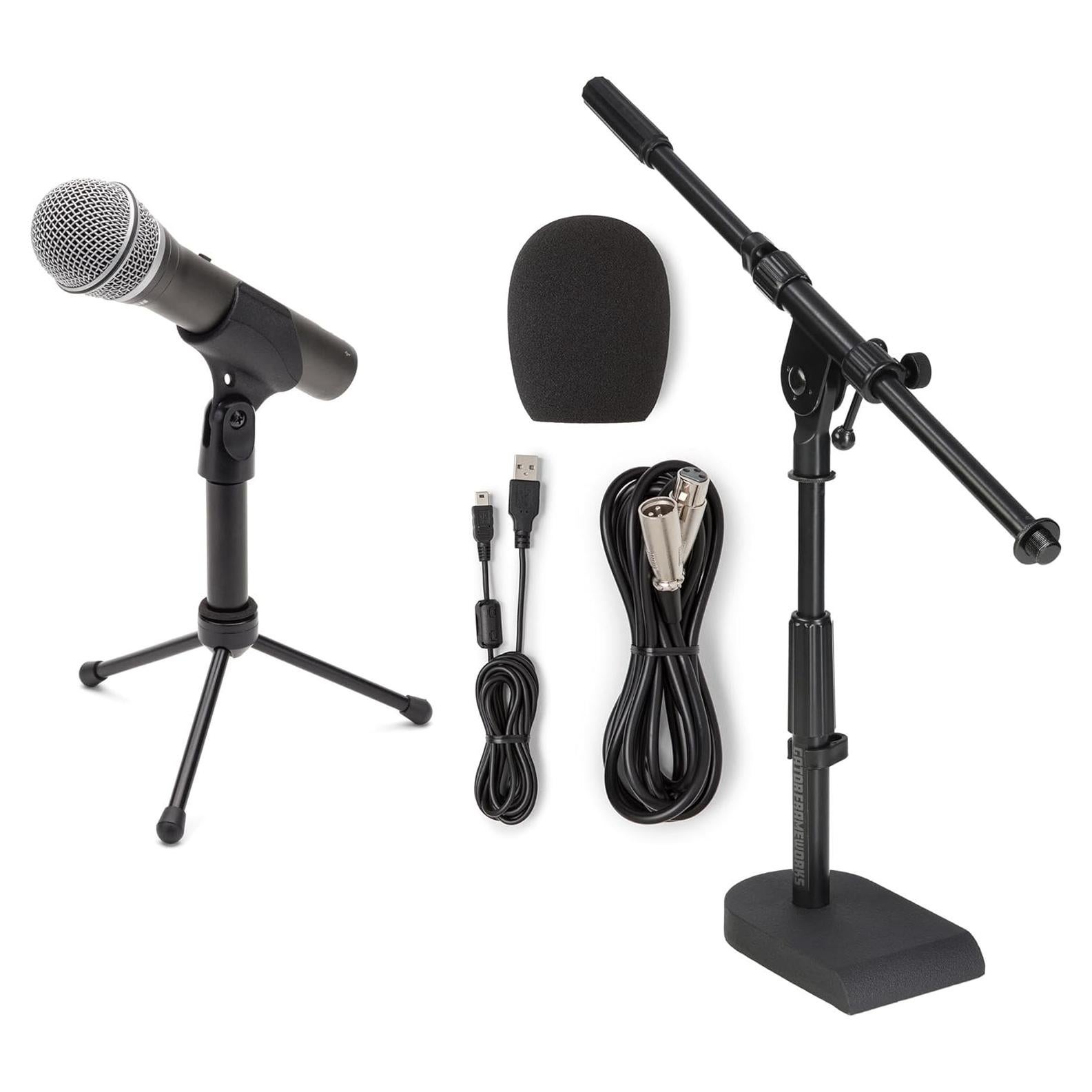 Paquete de Grabación Samson Q2U Micrófono Dinámico USB/XLR