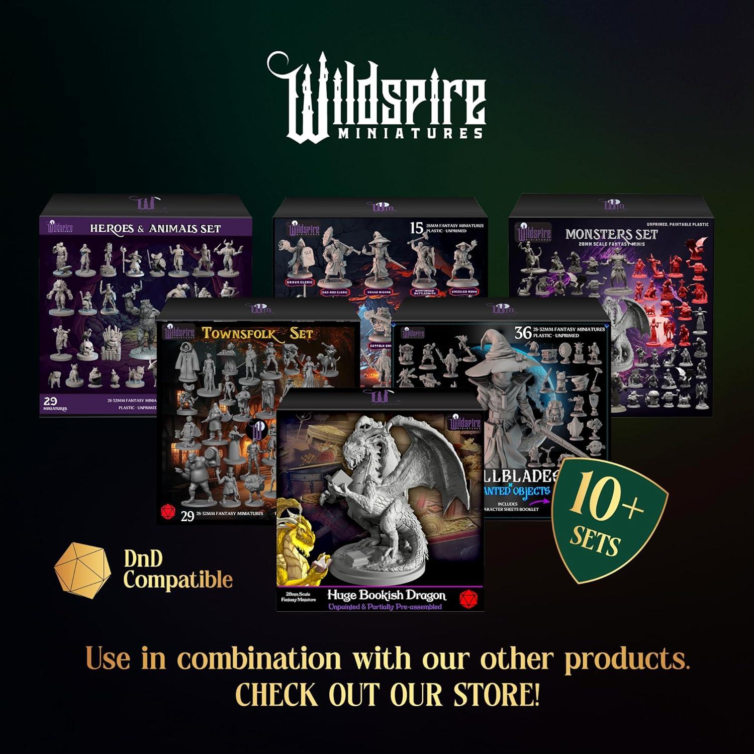 Miniaturas D&D Wildspire 60 Figuras 28mm Sin Pintar