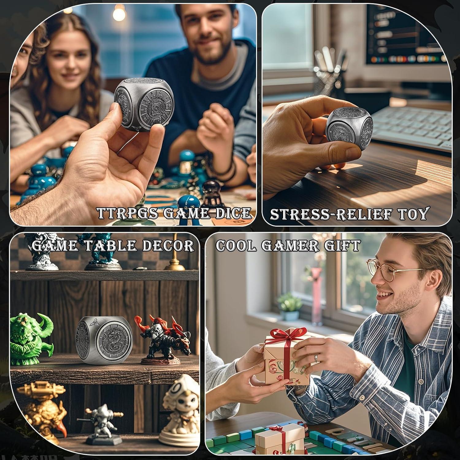 Dados Spinner 7-en-1 Haxtec de Metal para DND