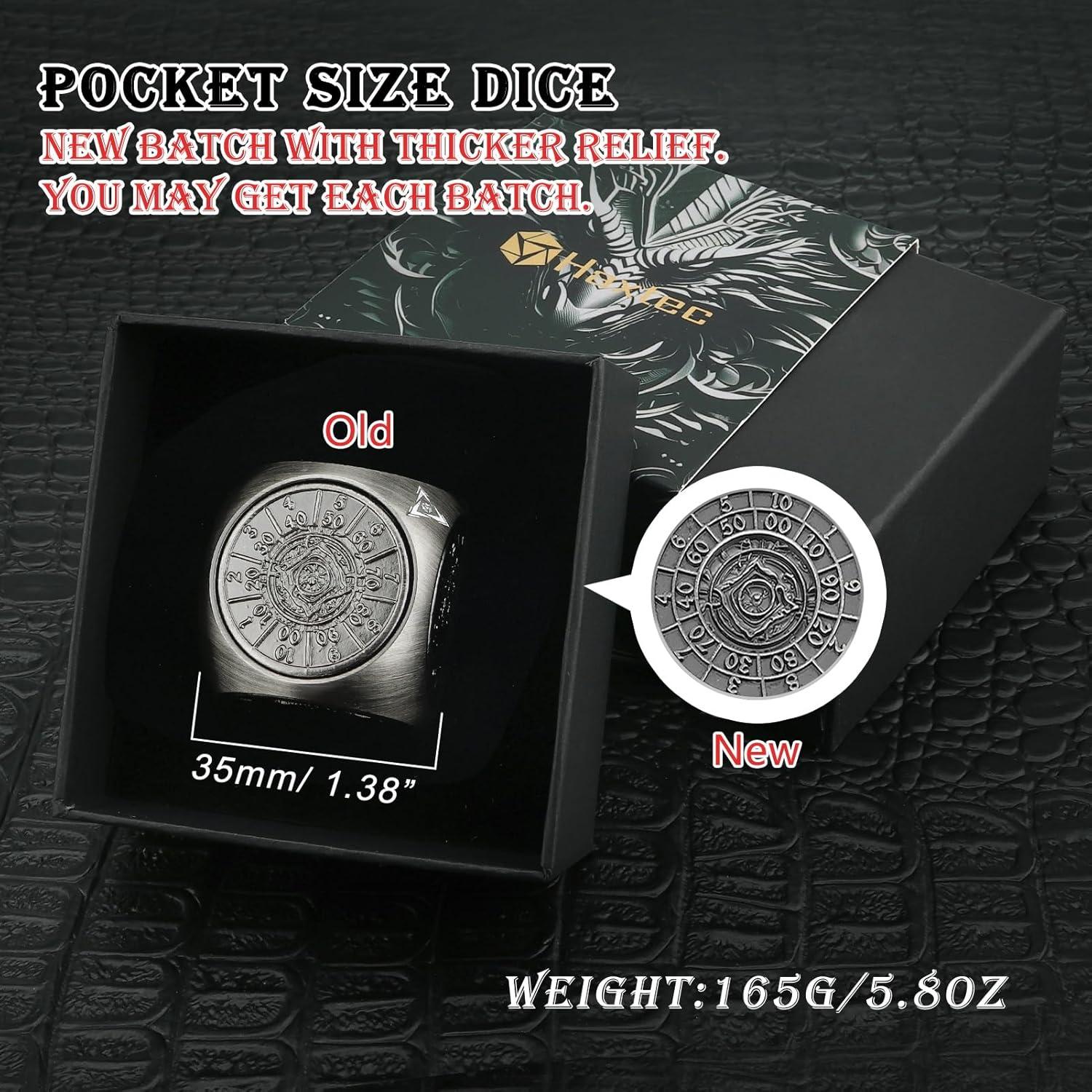 Dados Spinner 7-en-1 Haxtec de Metal para DND