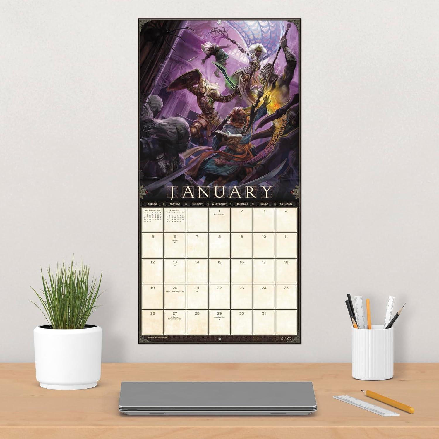 2025 Dungeons and Dragons Wall Calendar