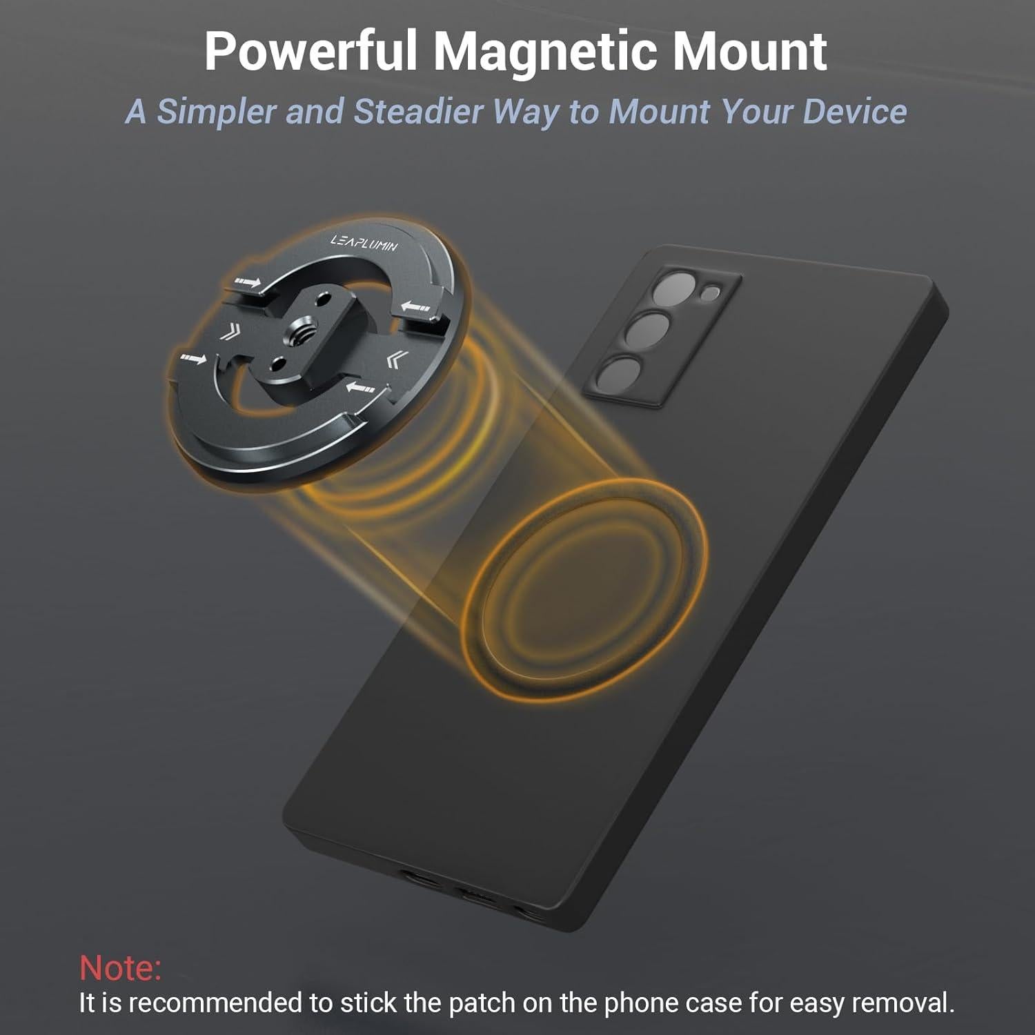 Adaptador de Montaje de Trípode Magnético LEAPLUMIN para Teléfono