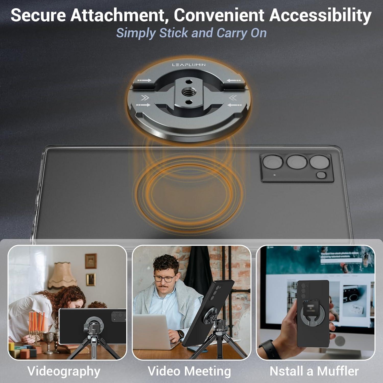 Adaptador de Montaje de Trípode Magnético LEAPLUMIN para Teléfono