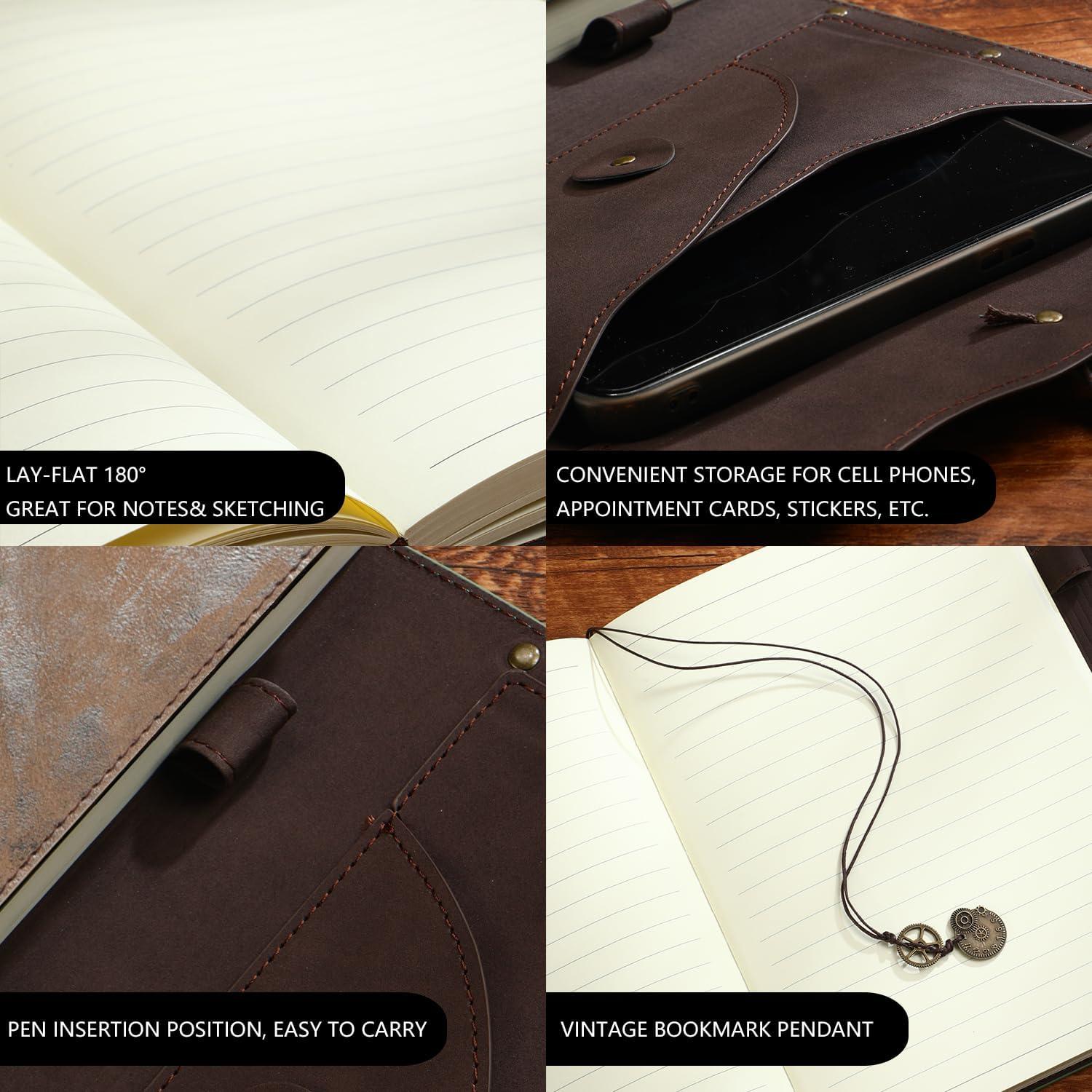 Cuaderno A5 de Dragón ACTIONDRAKE - 288 Páginas de Cuero