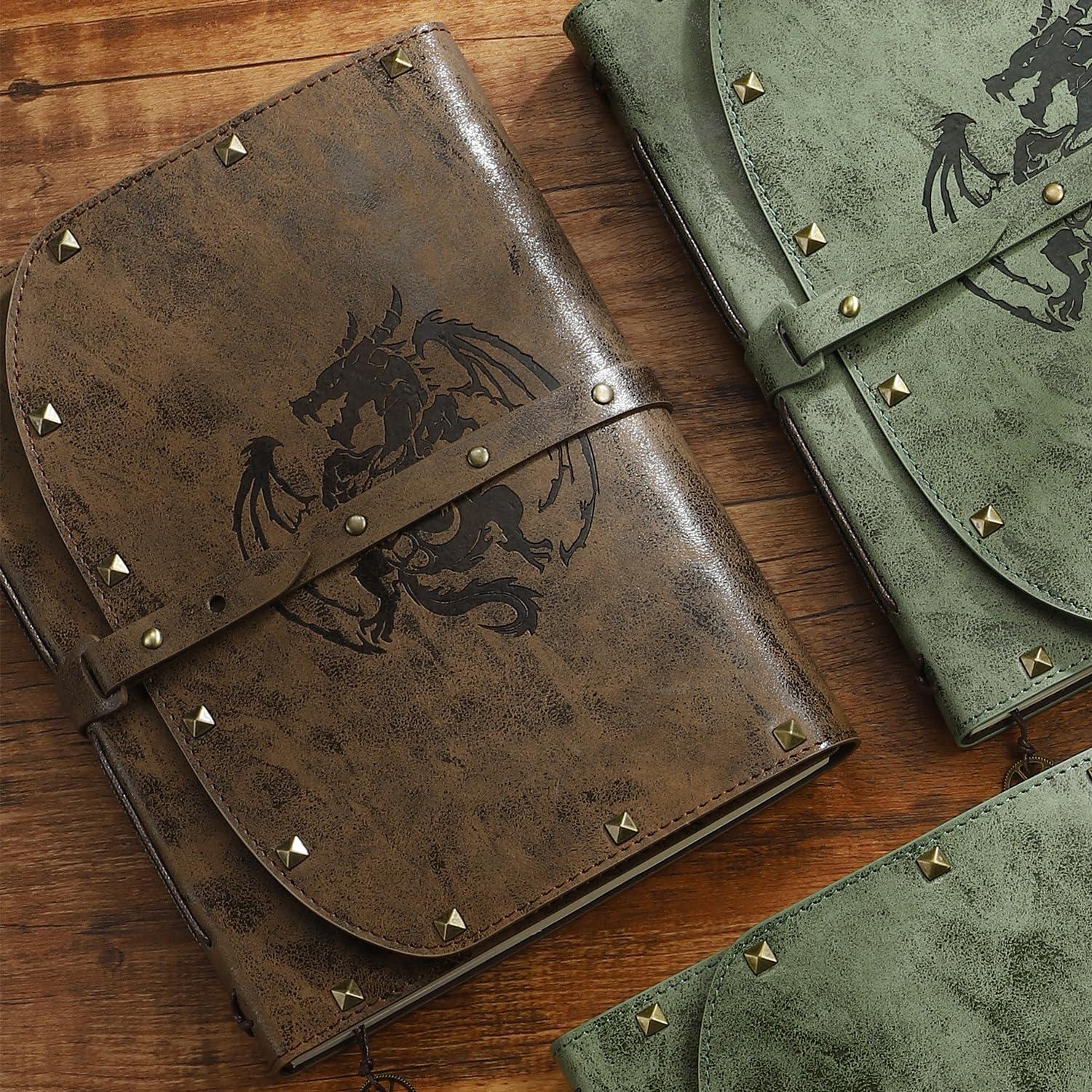 Cuaderno A5 de Dragón ACTIONDRAKE - 288 Páginas de Cuero