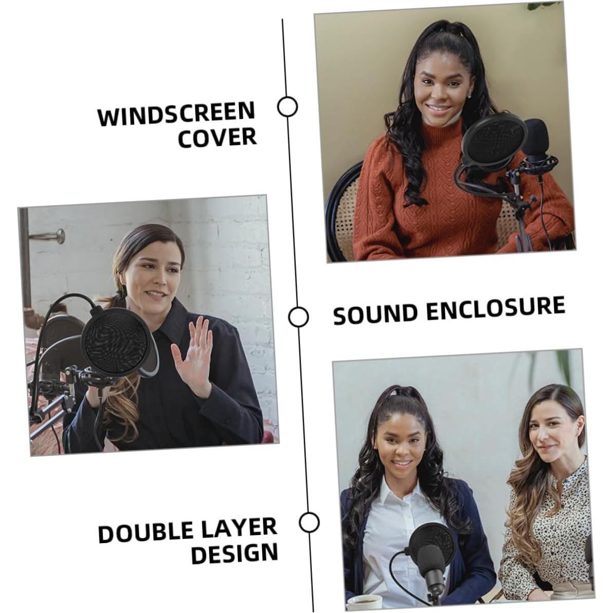 Conjunto de 2 Cubiertas de Pantalla de Viento Milisten para Micrófono