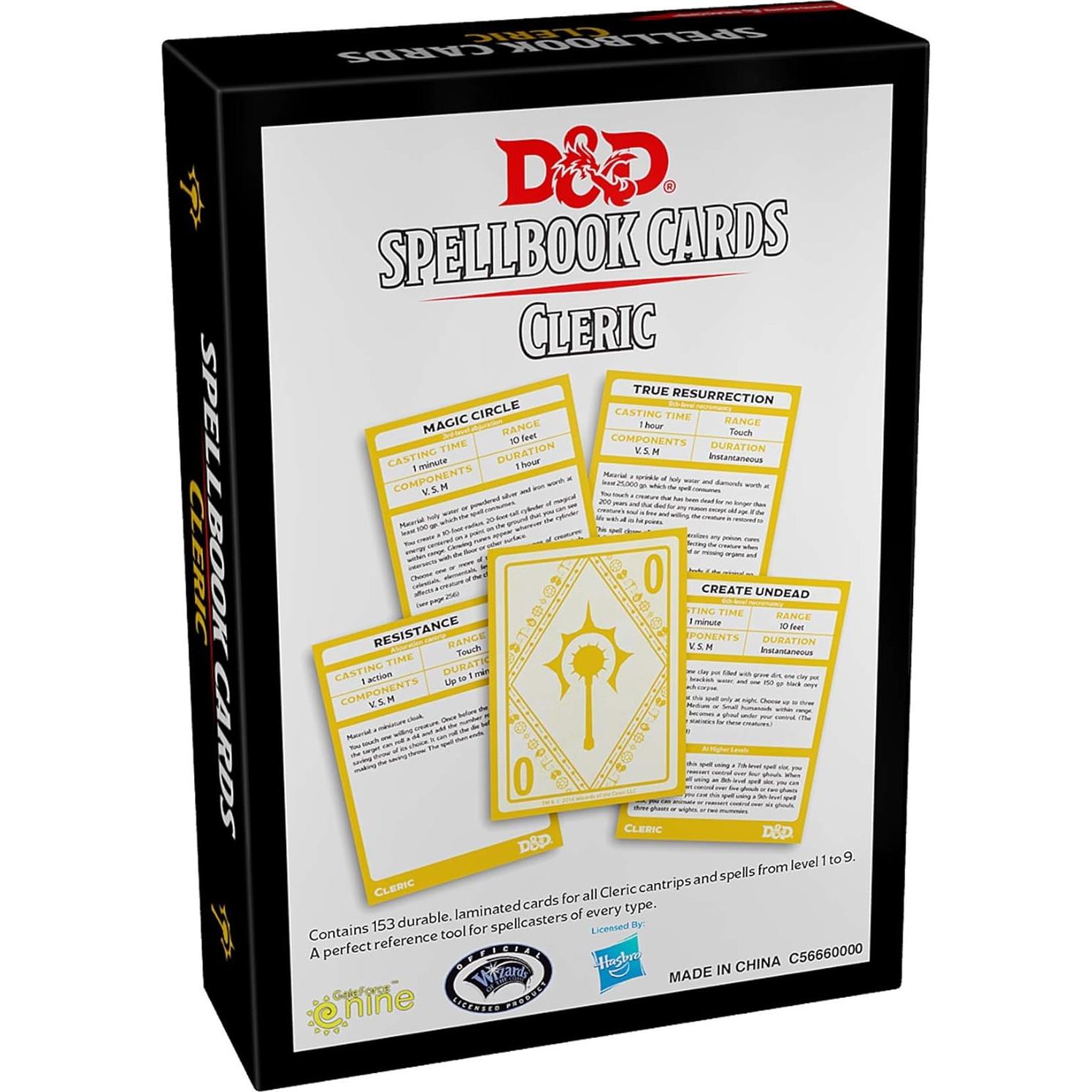 Cartas de Hechizos Clérigo Dungeons & Dragons Wizards