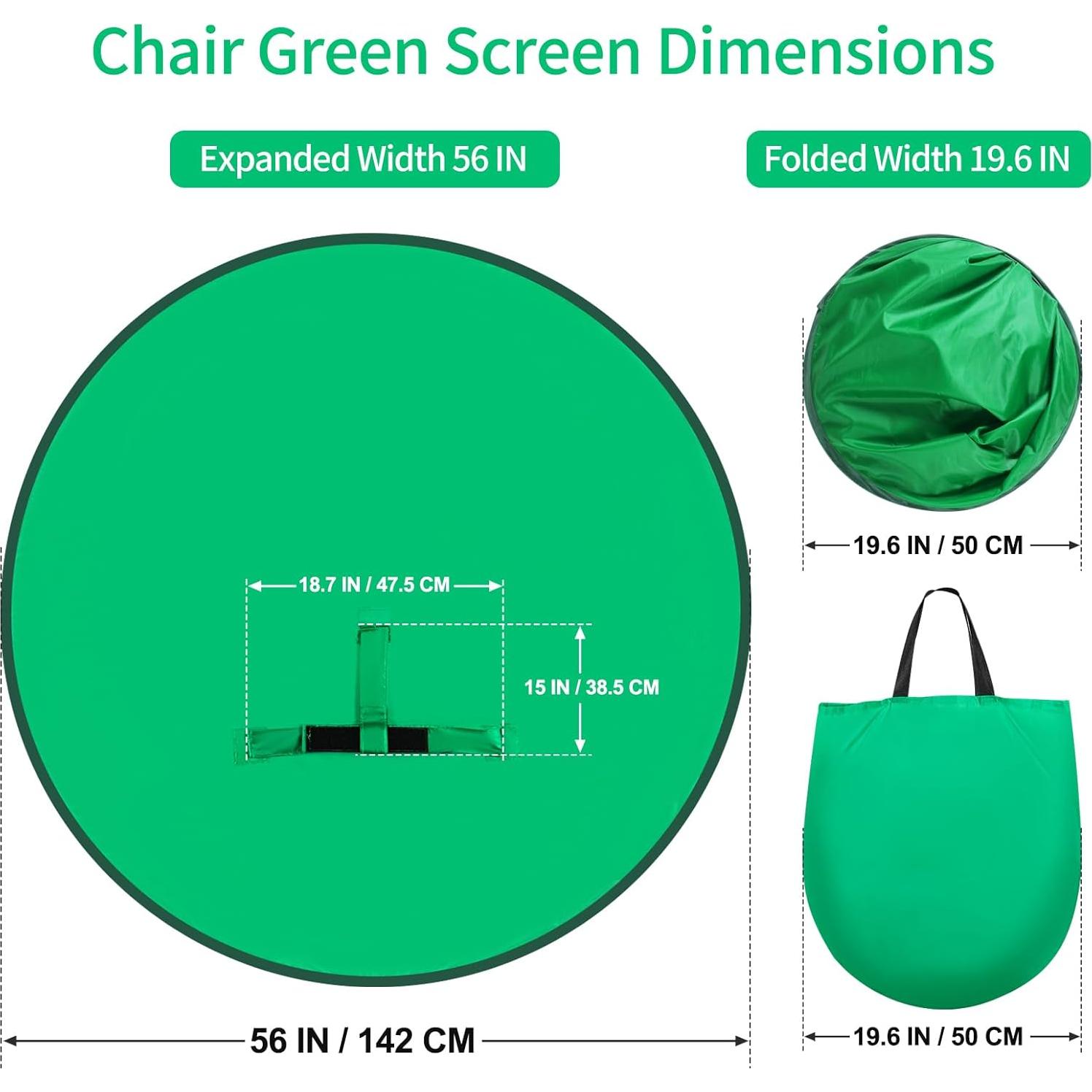 Fondo de Pantalla Verde Plegable SRIMMIT 142 cm para Streaming