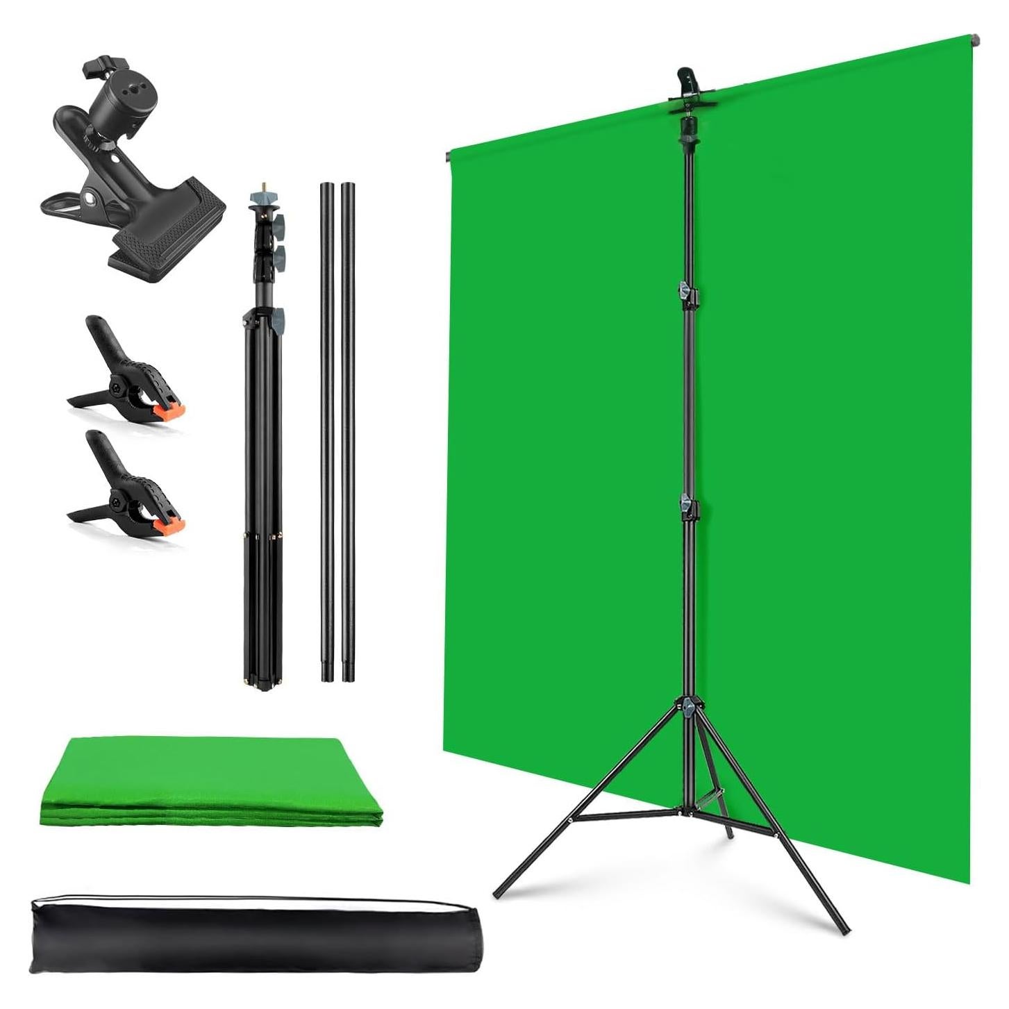 Kit Fondo Pantalla Verde JEBUTU 1.52x2.00 m con Soporte