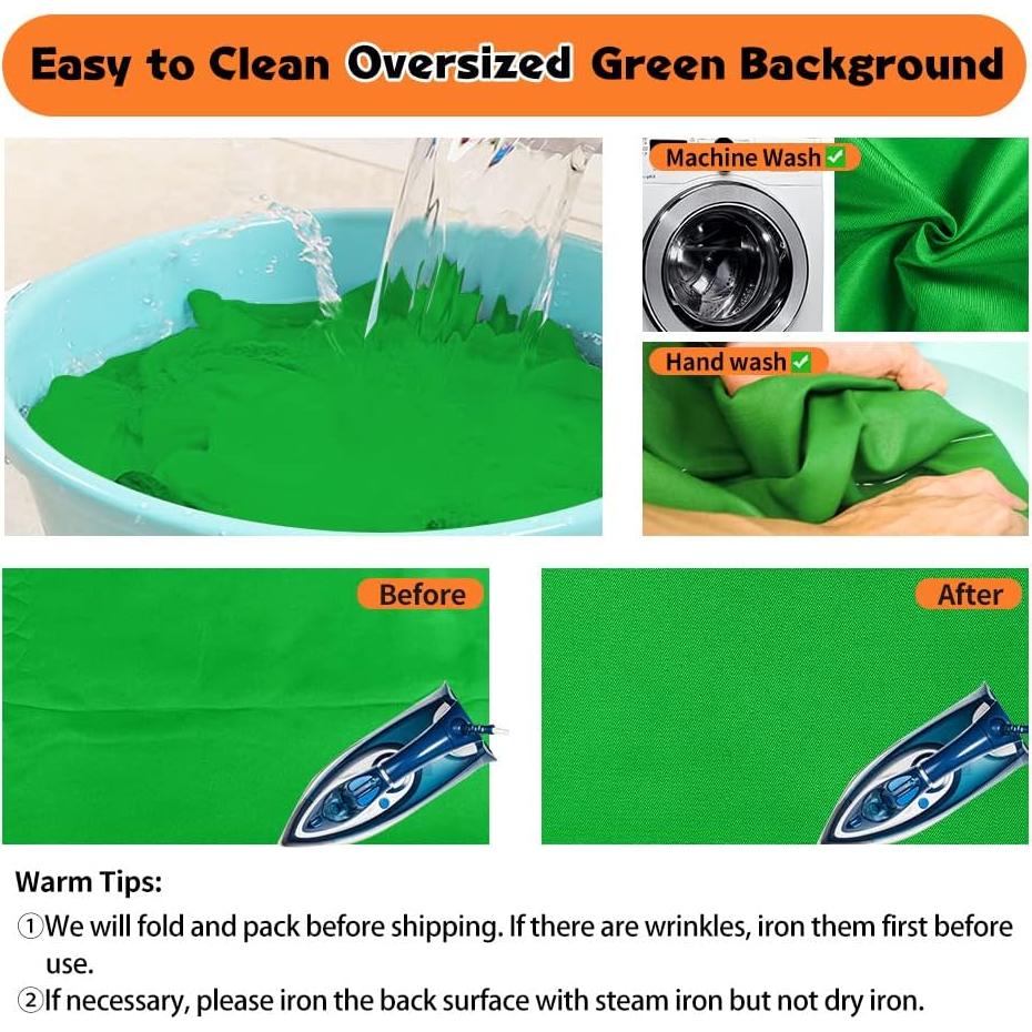 Fondo de Pantalla Verde YAYOYA 3x6m para Fotografía y Streaming