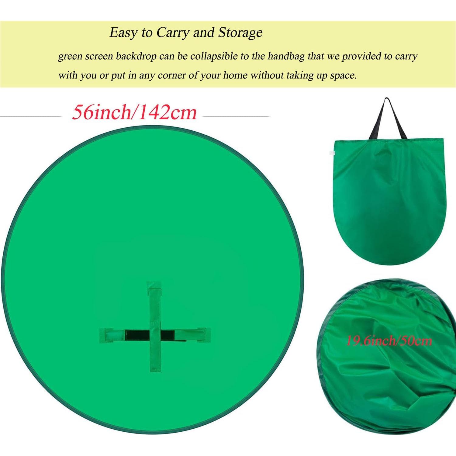 Fondo de Pantalla Verde Plegable YUOCU 142 cm para Streaming