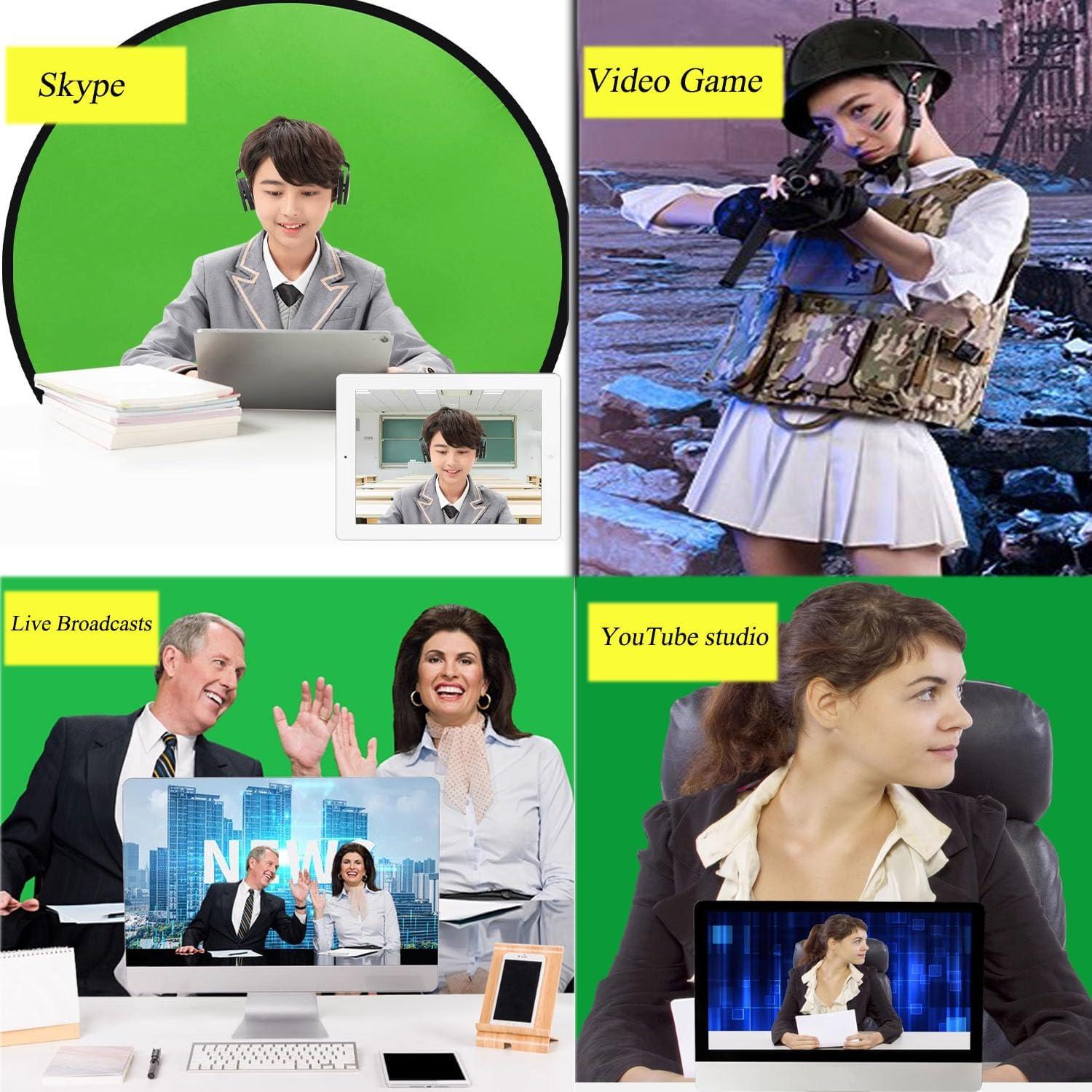 Fondo de Pantalla Verde Plegable YUOCU 142 cm para Streaming