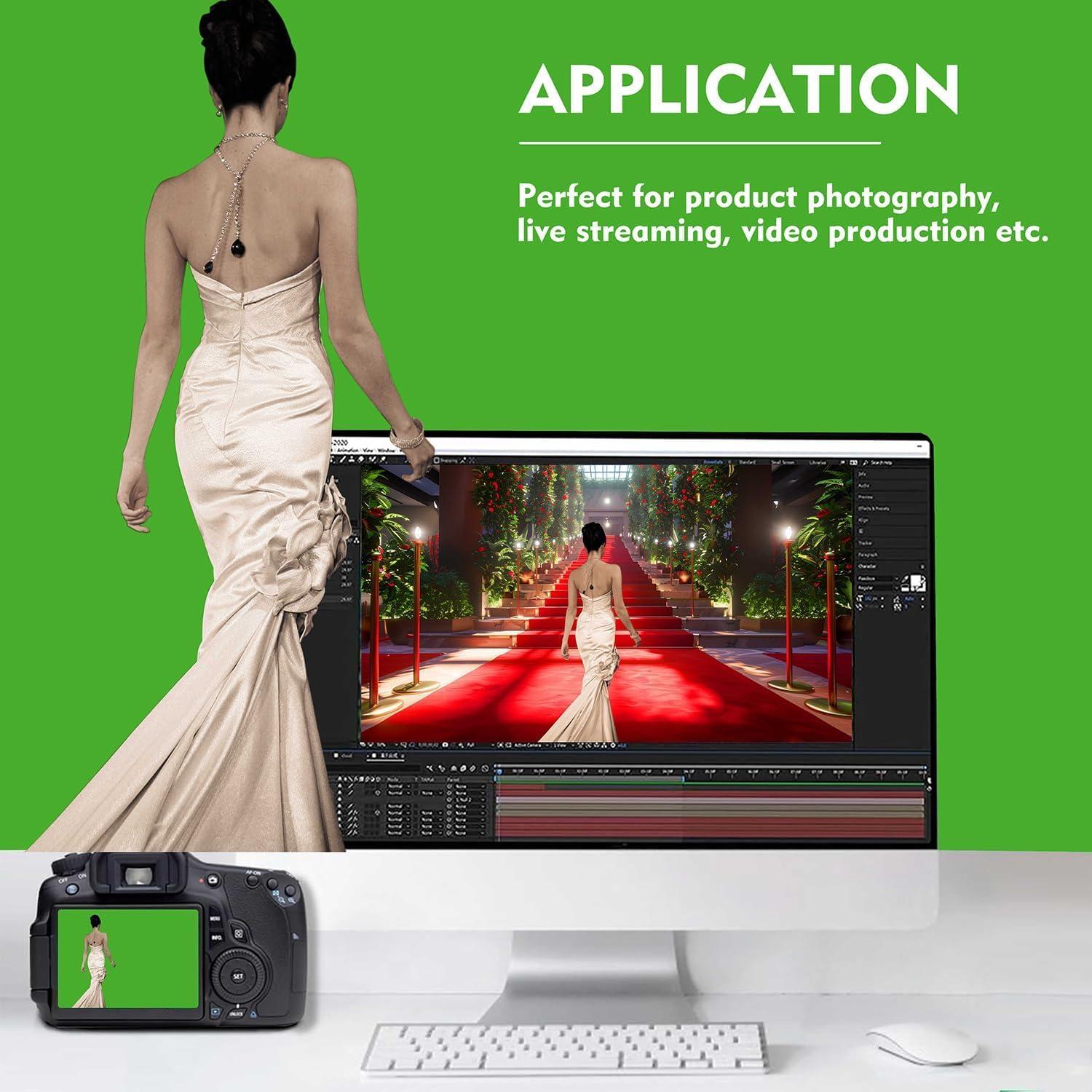 Fondo de Pantalla Verde TERSUM 1.52m x 2.13m para Fotografía