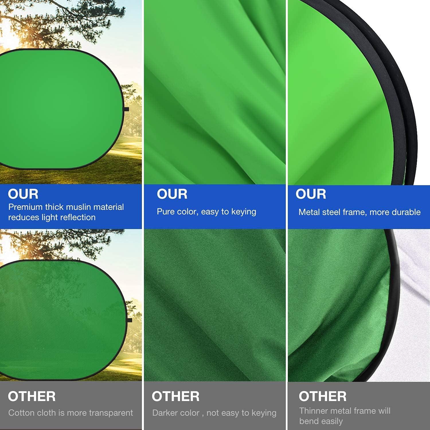 Fondo Chromakey 1.52x1.98m YESKER Verde y Azul Plegable