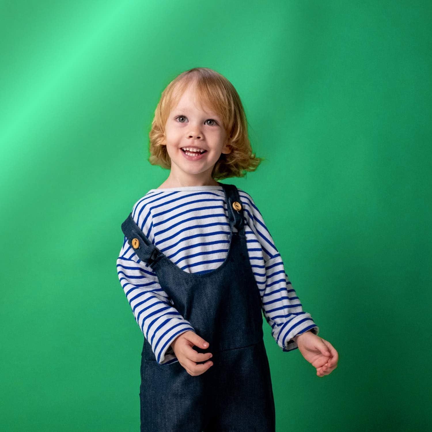 LimoStudio 9 x 13 ft. (W x H) Chromakey Green Backdrop Background Screen, A+ Grade High Density > 200GSM Synthetic Fabric for True Chromakey Color, Professional Studio, Sharp Crisp Edge, AGG1846