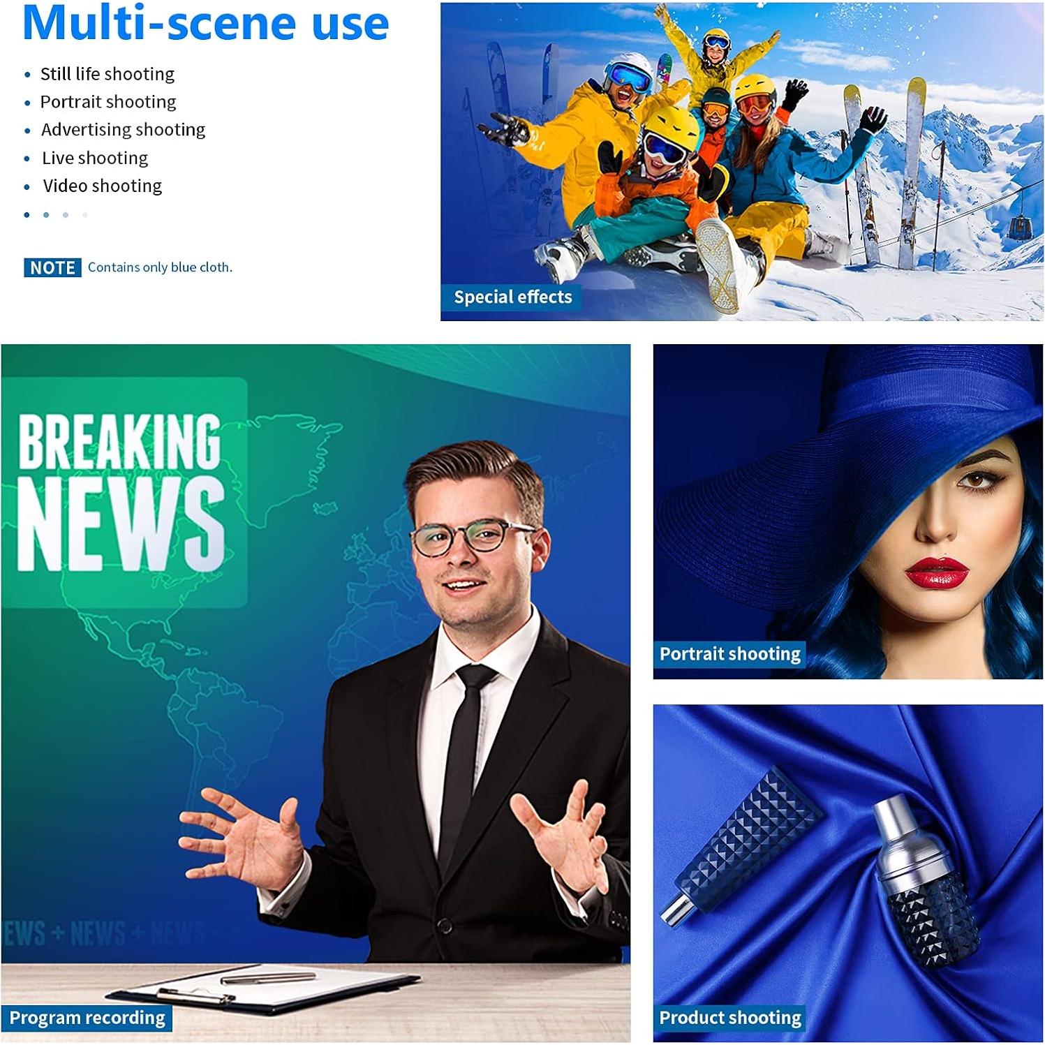 Fondo Fotográfico Neewer 1.8x2.8m Azul 100% Poliester Colapsable