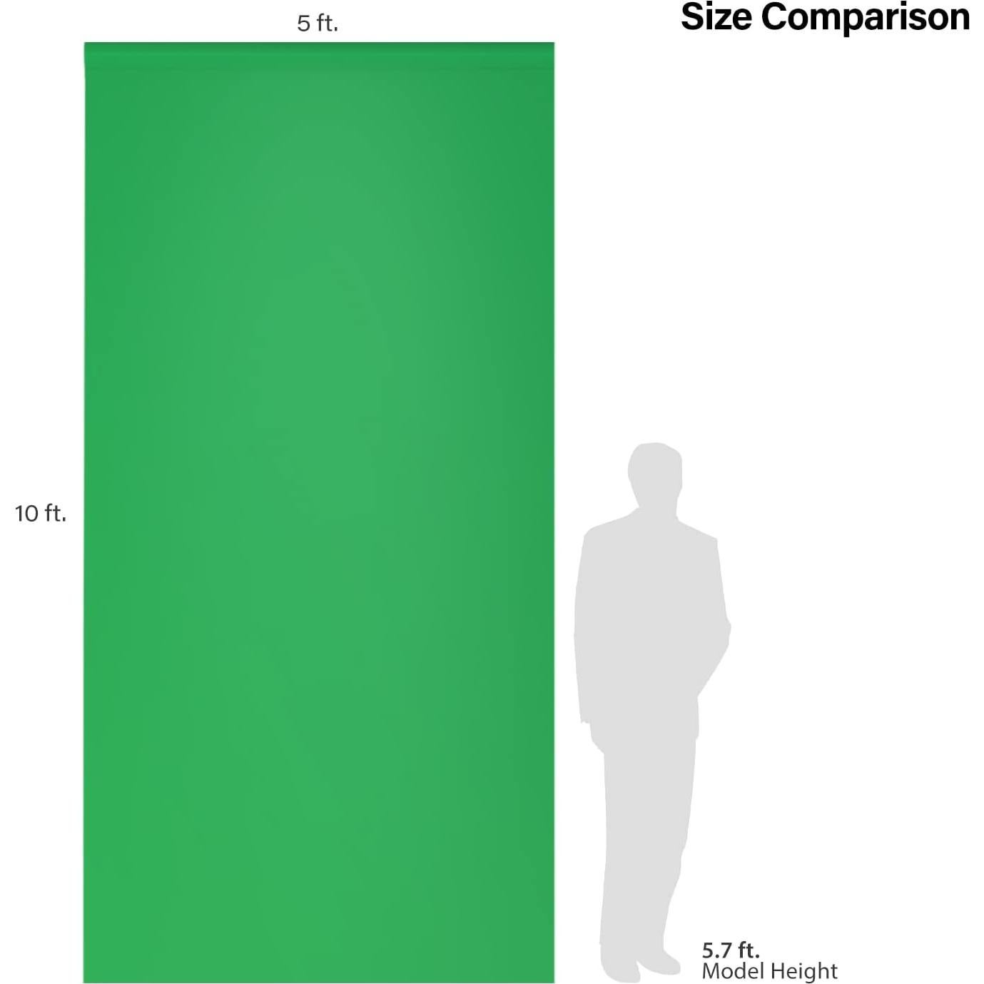 Pantalla de Fondo Verde Chromakey Julius Studio 5x10 pies