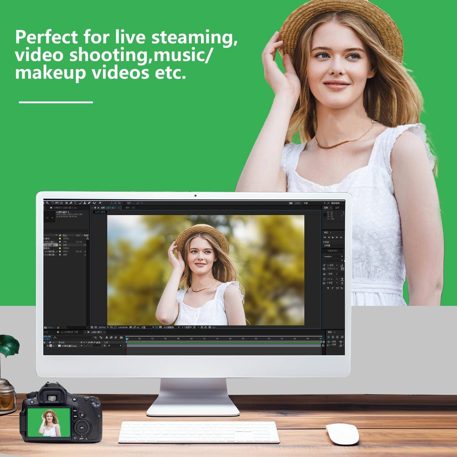 Fondo de Poliéster Verde 3x3m Linhedai para Fotografía