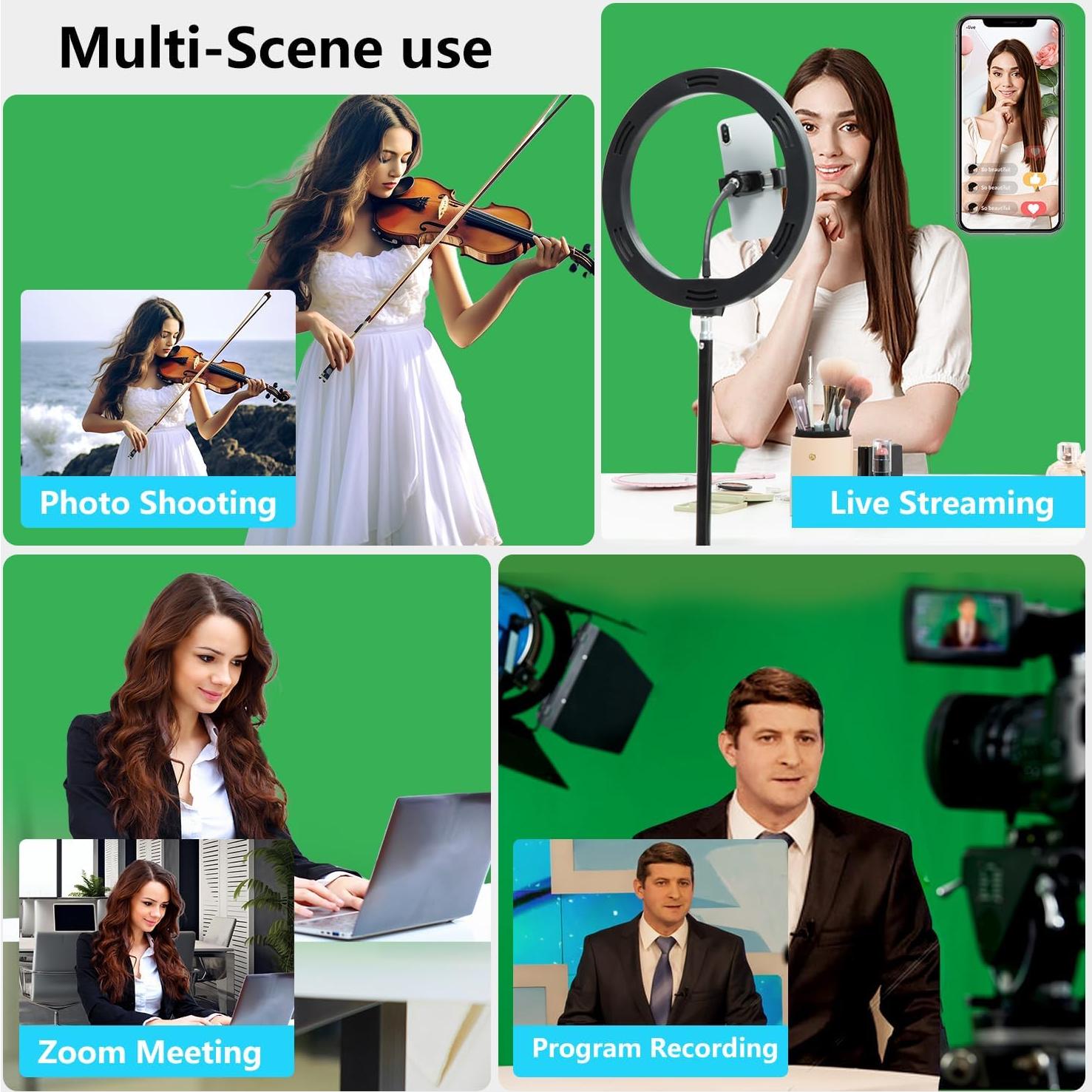 Fondo de Poliéster Verde 3x3m Linhedai para Fotografía