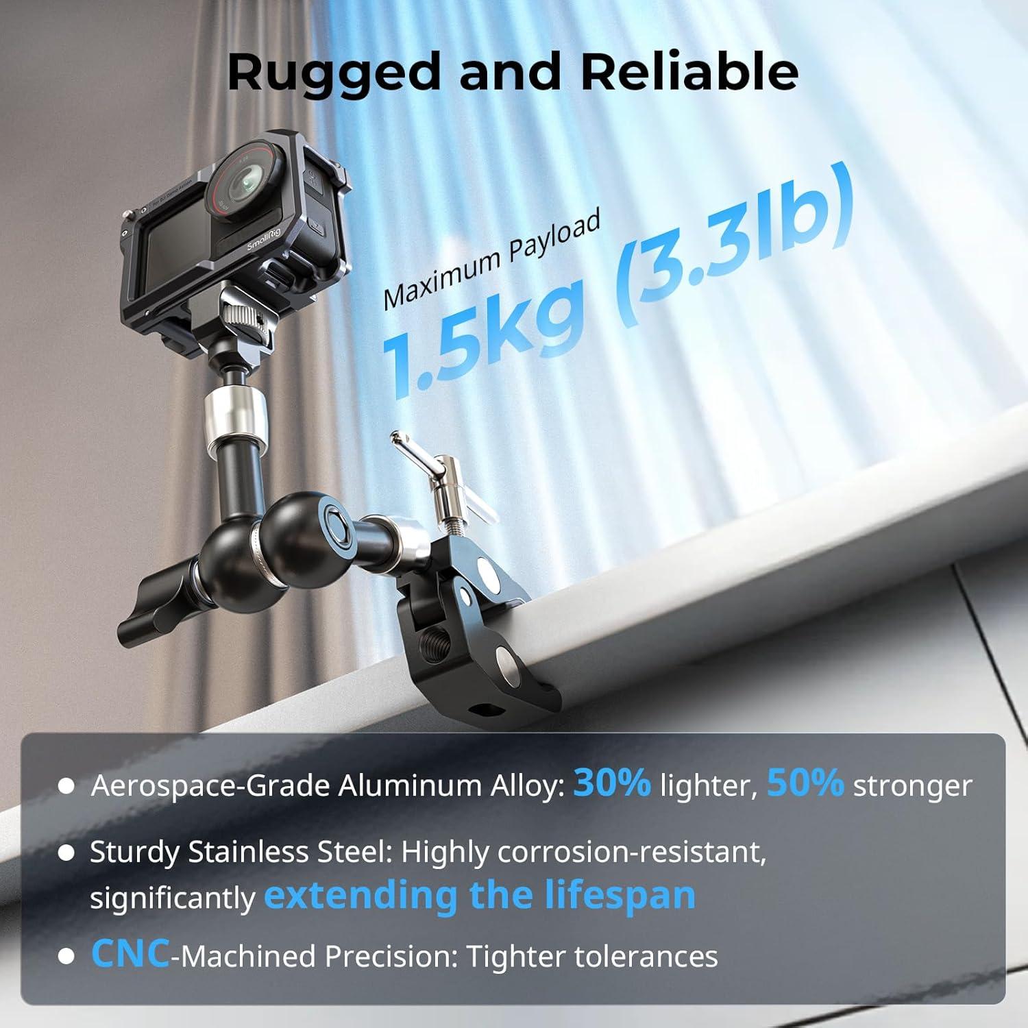Brazo Mágico SmallRig 5310 con Abrazadera Cangrejo 7"