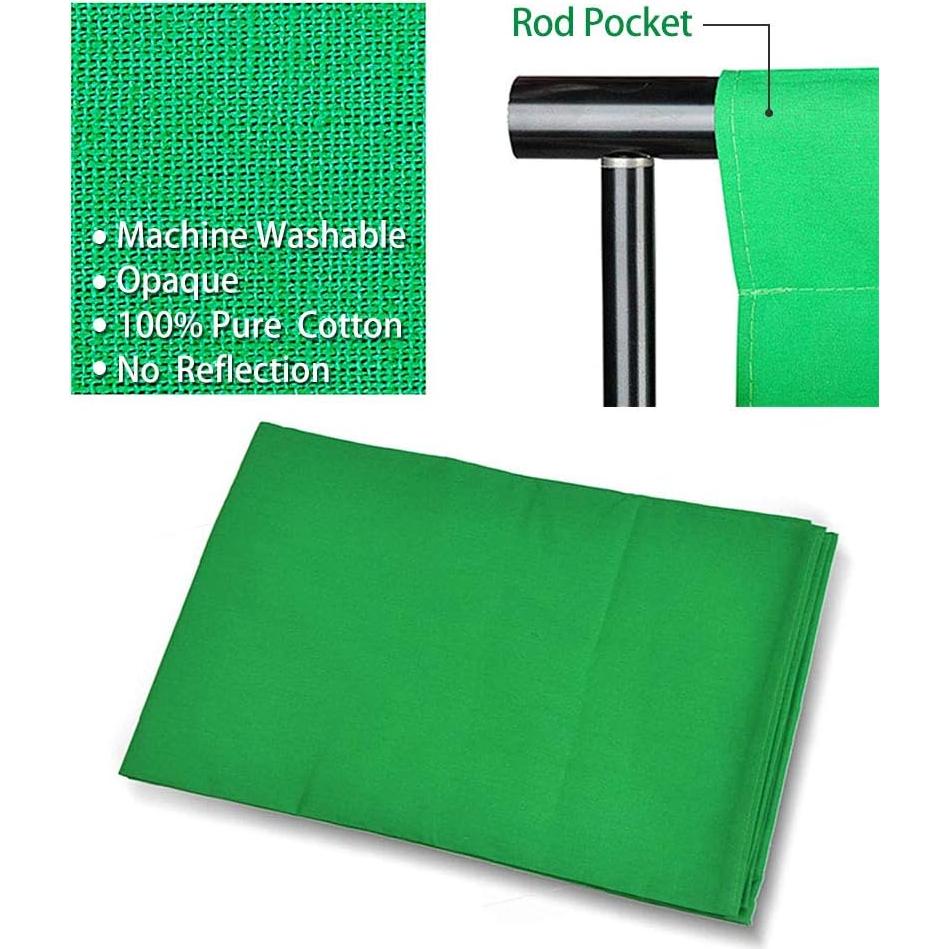 Kit de Soporte de Fondo Ajustable HYJ-1003 con Pantalla Verde 1.8x2.9m