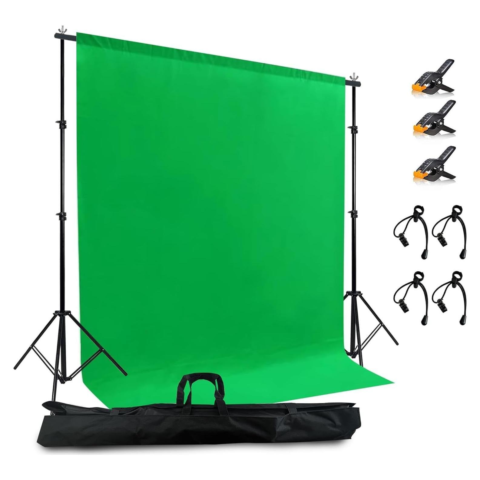 Kit de Soporte de Fondo Verde 2 en 1 LIVUCEE 1.98x1.98m