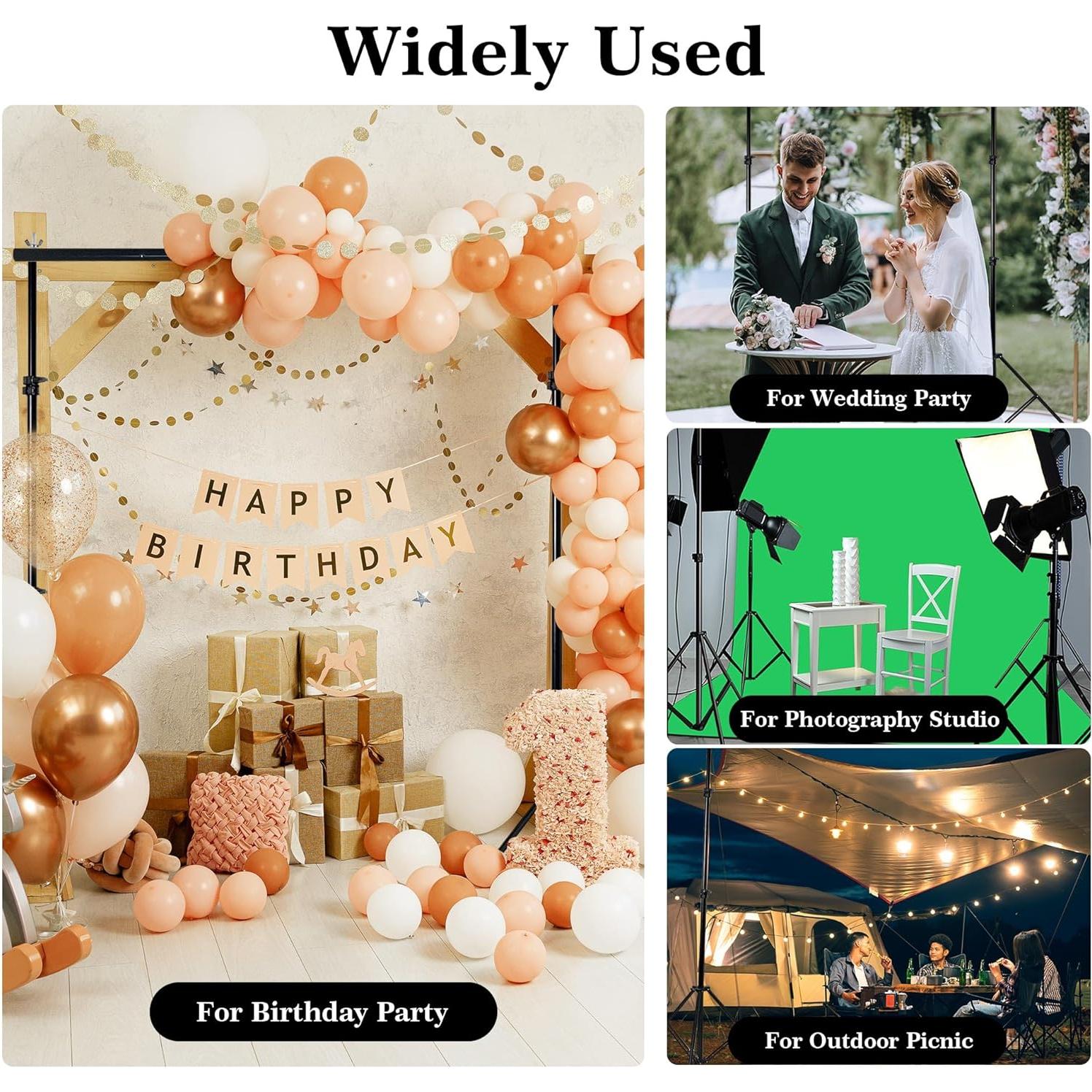 Kit de Soporte de Fondo Verde 2 en 1 LIVUCEE 1.98x1.98m