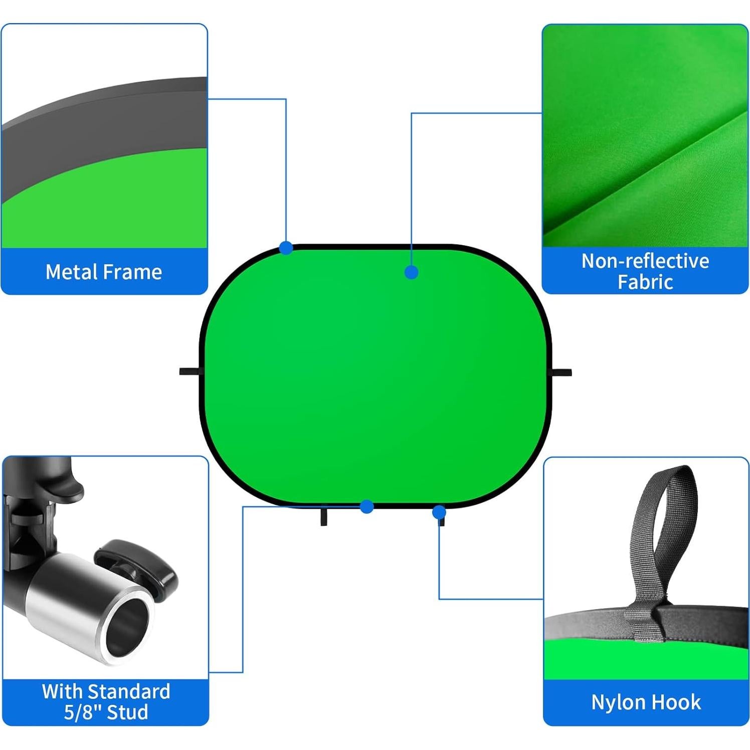 Pantalla Verde y Azul 1.5x2m Selens Plegable para Fotografía
