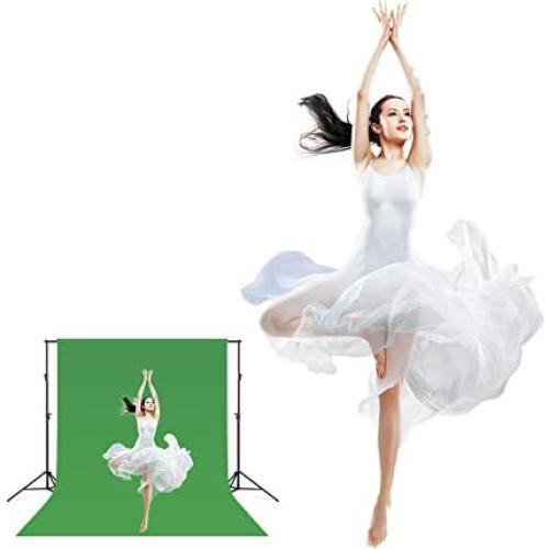 Background Green Screen Photo Backdrop Chromakey Muslin Portrait Background Screen for Photo Video Studio Photography Backdrop(Green, 6x9ft)
