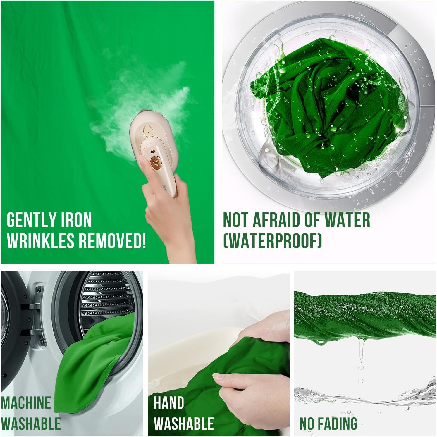 Fondo de Pantalla Verde WEFAMALEII 2.8x6.1m Tela No Reflectante