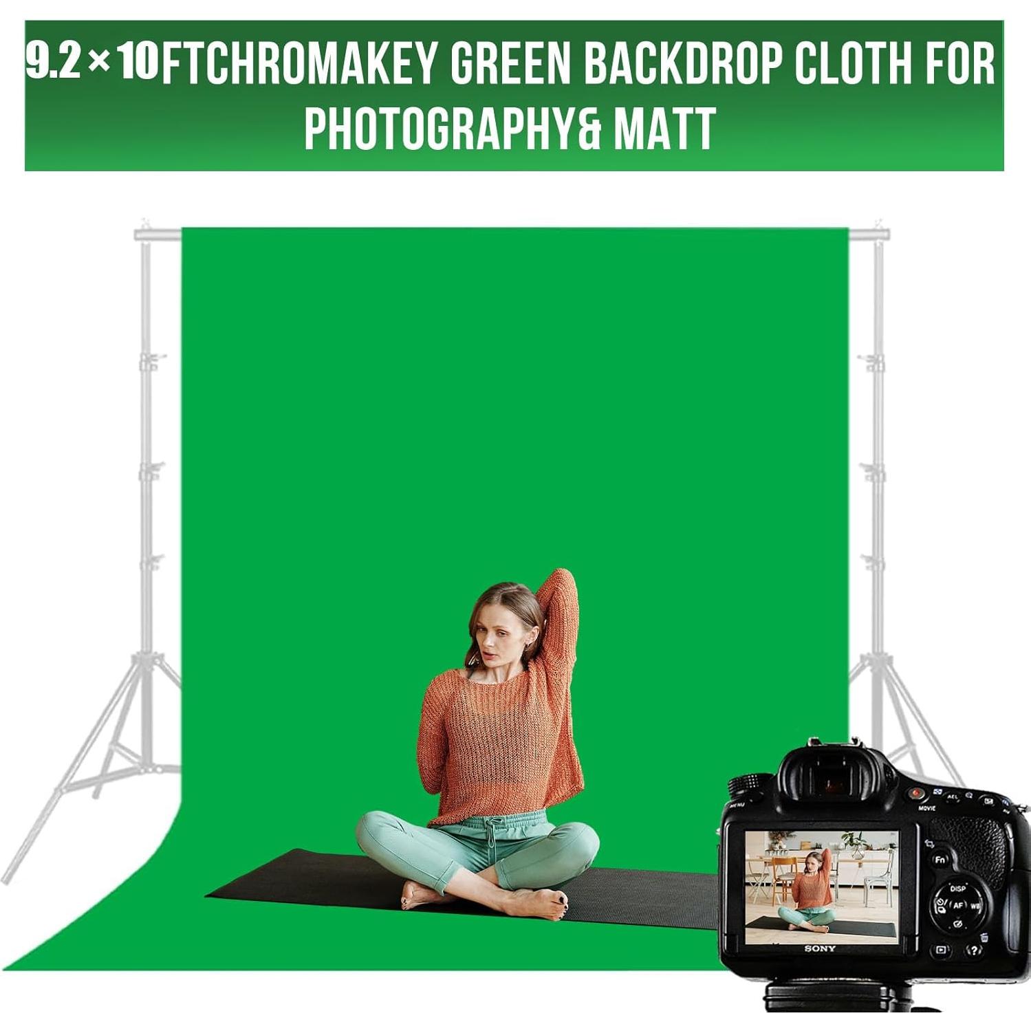 Fondo de Pantalla Verde WEFAMALEII 2.8x6.1m Tela No Reflectante