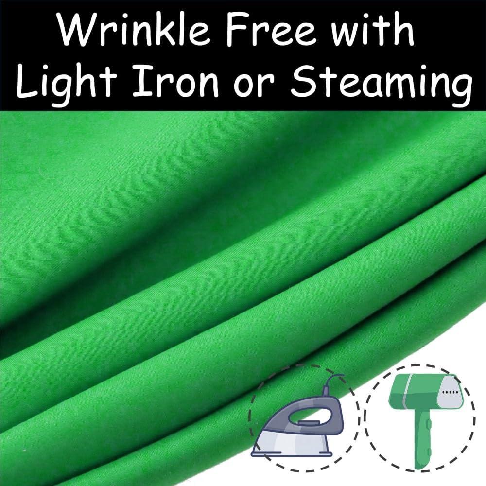 King Mills 10x8 ft Green Backdrop Curtain for Photography, Also Serving as Background for Golf Simulators for Home, Streaming Backdrop, Podcast Background, Zoom Backdrop.