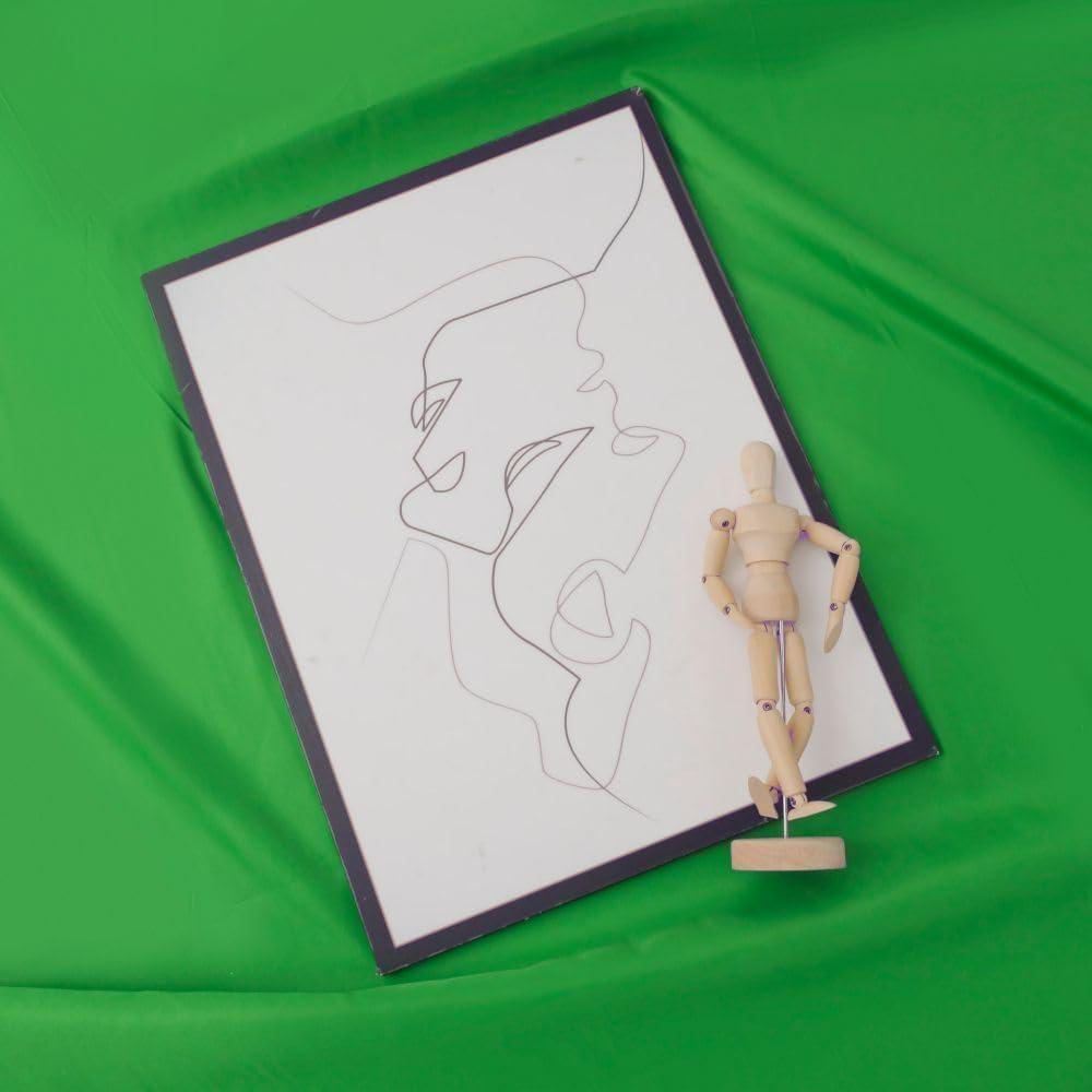 King Mills 10x8 ft Green Backdrop Curtain for Photography, Also Serving as Background for Golf Simulators for Home, Streaming Backdrop, Podcast Background, Zoom Backdrop.