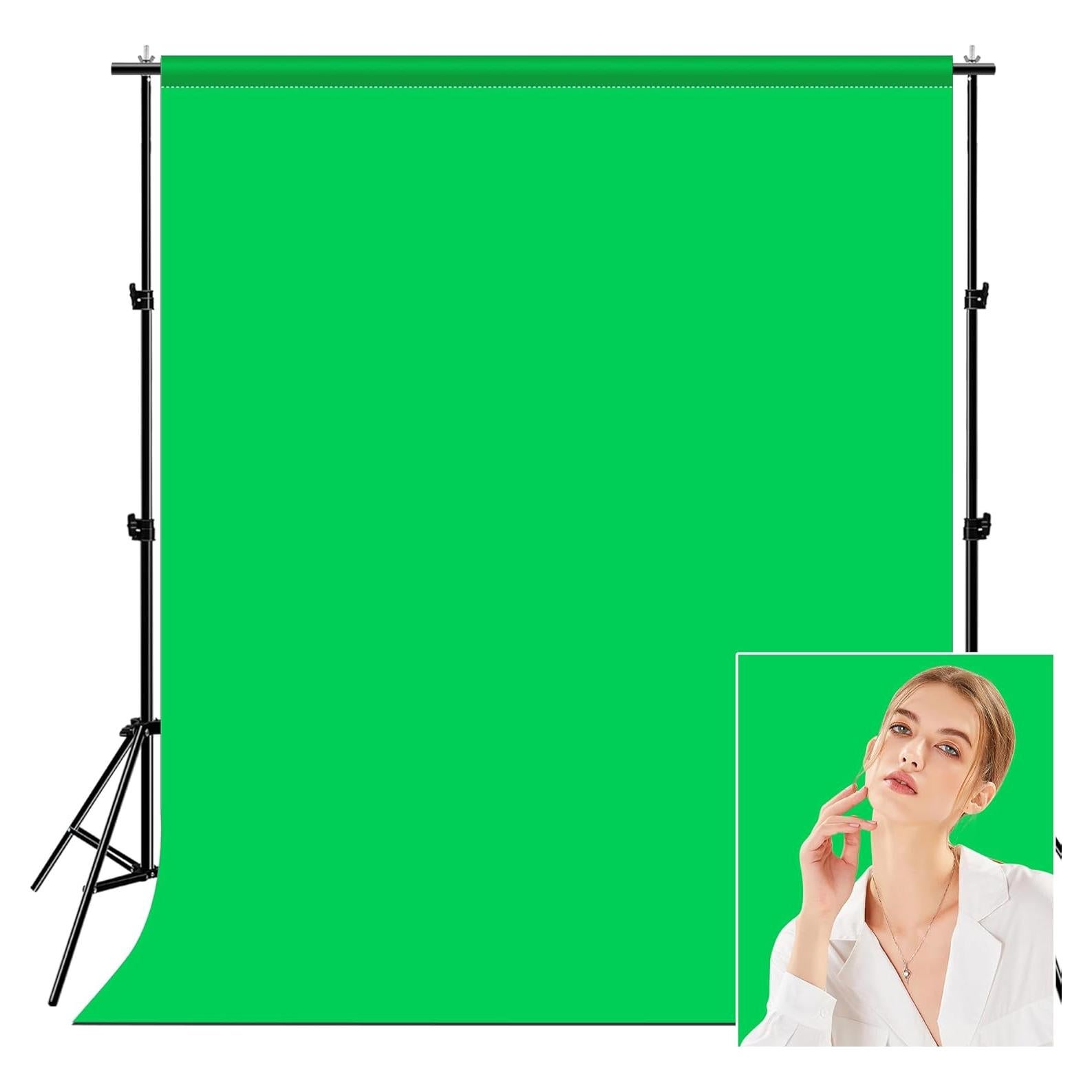 PULUZ 6.6x6.6FT Green Backdrop Portrait Background for Photography Studio Children and Headshots Background for Photography Video and Television