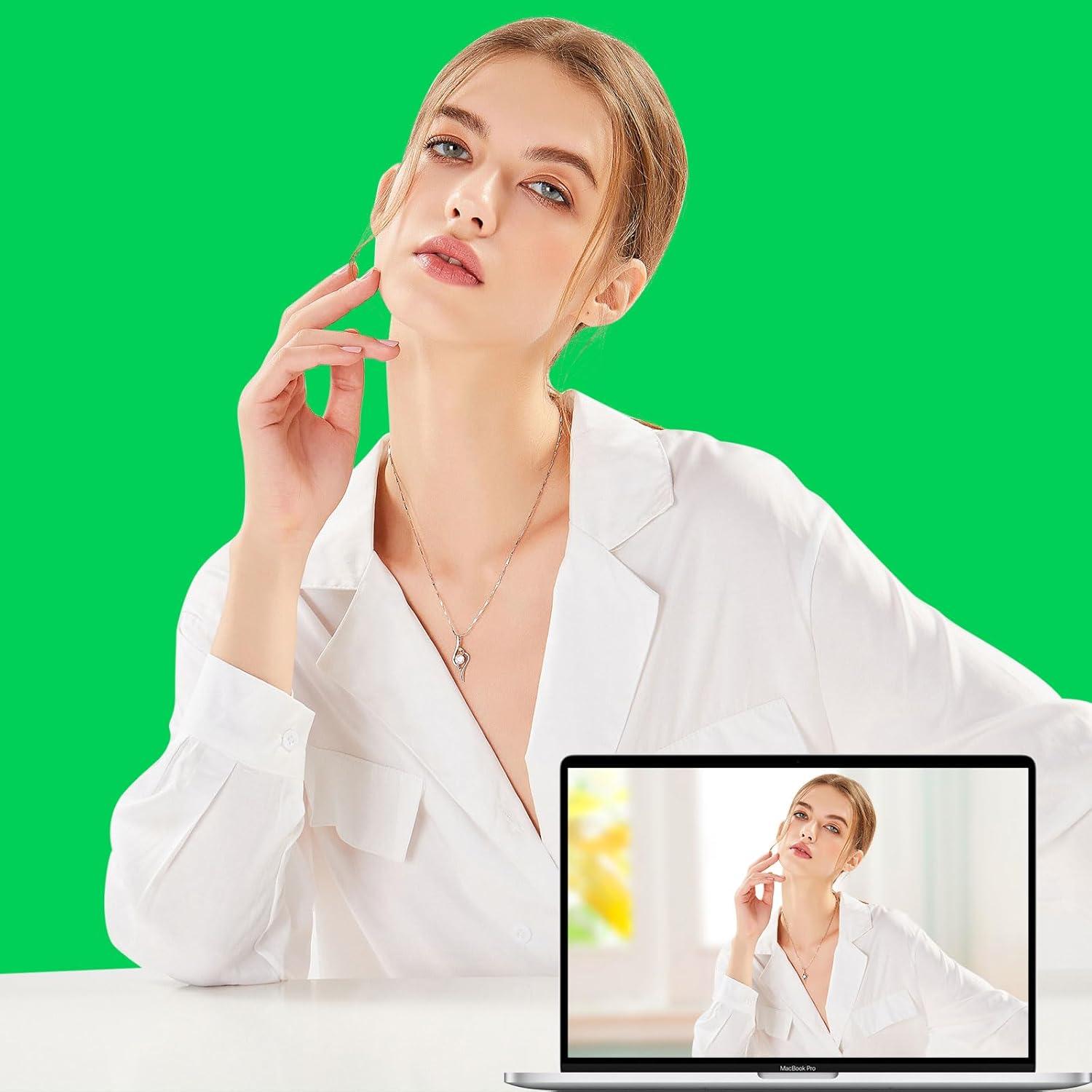 PULUZ 6.6x6.6FT Green Backdrop Portrait Background for Photography Studio Children and Headshots Background for Photography Video and Television