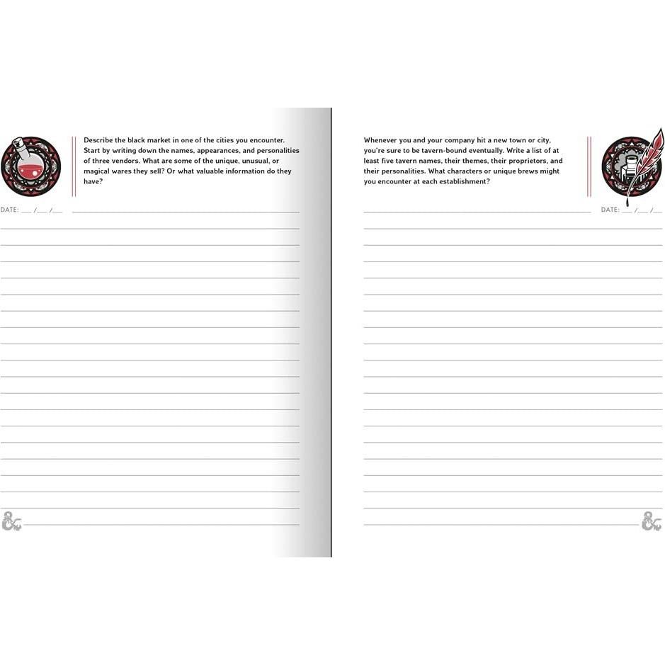 The Worldbuilder's Journal of Legendary Adventures (Dungeons & Dragons): 365 Questions to Help You Create Mythical Characters, Storied Worlds, and Unique Campaigns