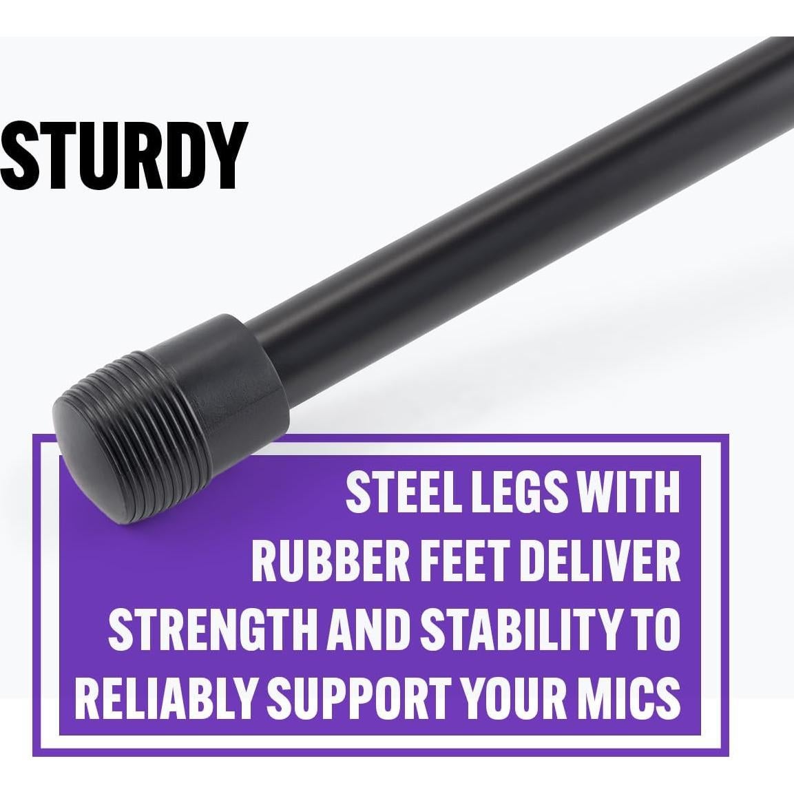 Soporte de Micrófono On-Stage MS7540 Ajustable Plegable Negro