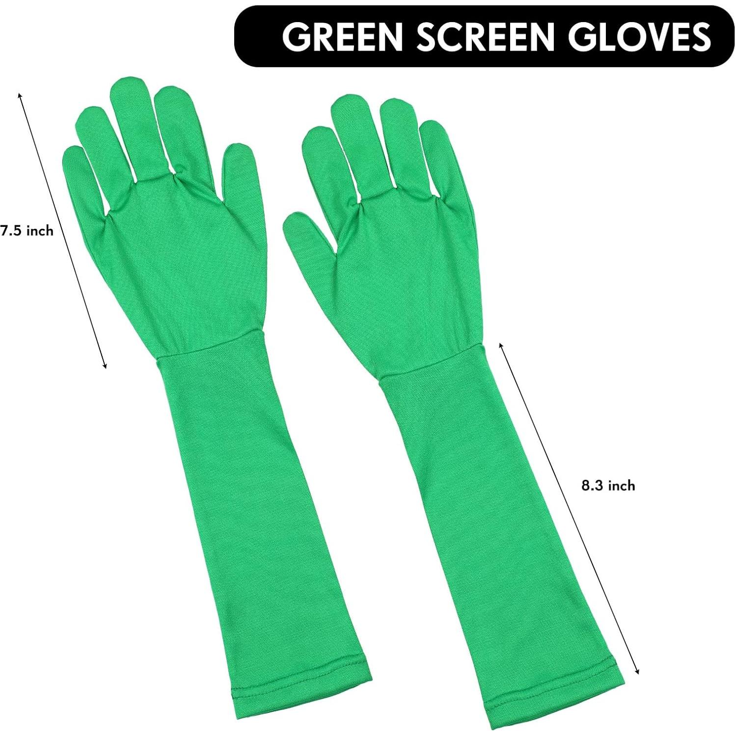 Guantes y Capucha Verde Chromakey Foaincore para Efectos Visuales